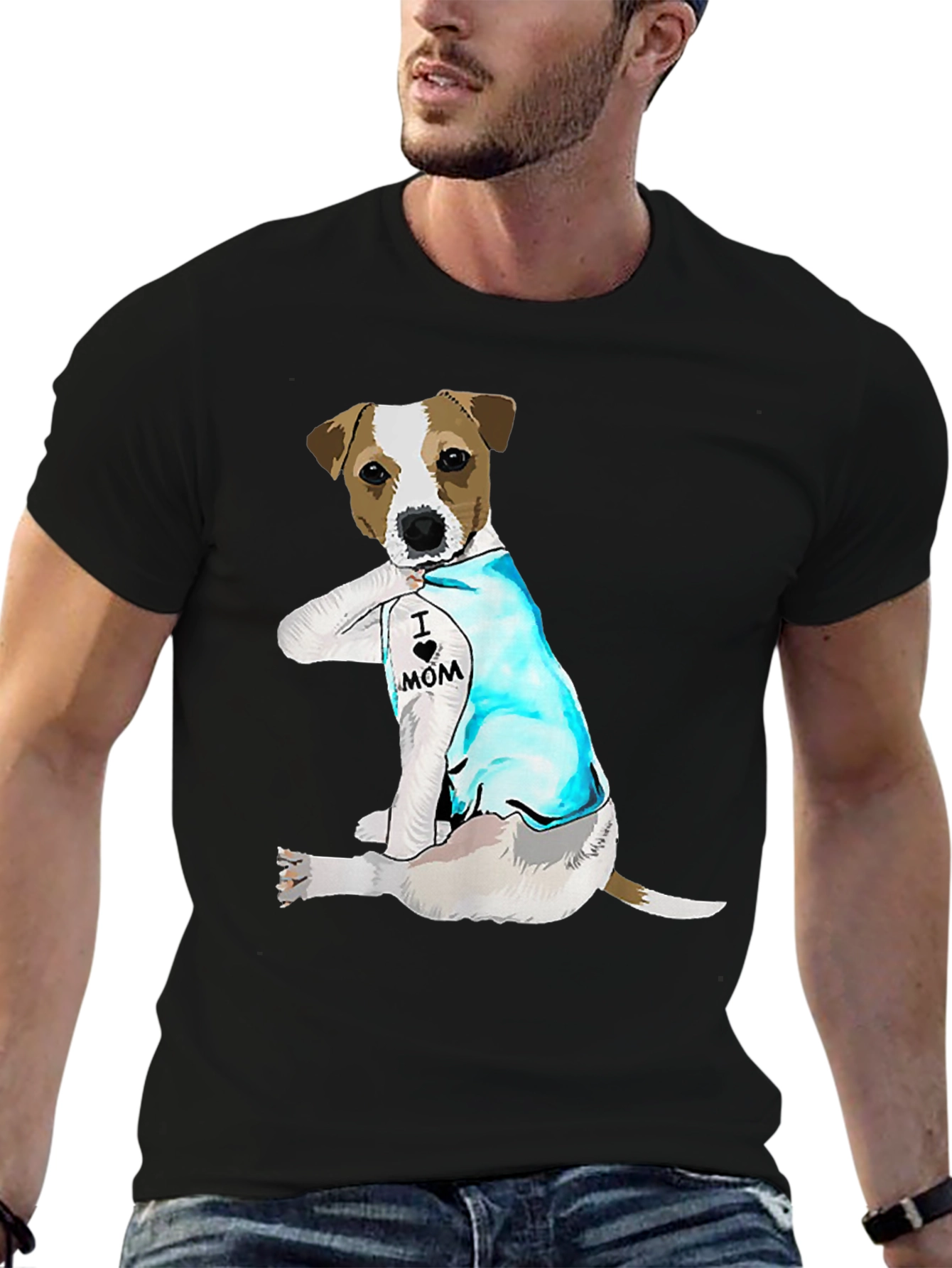 I Heart Mom Dog Tattoo T-Shirt