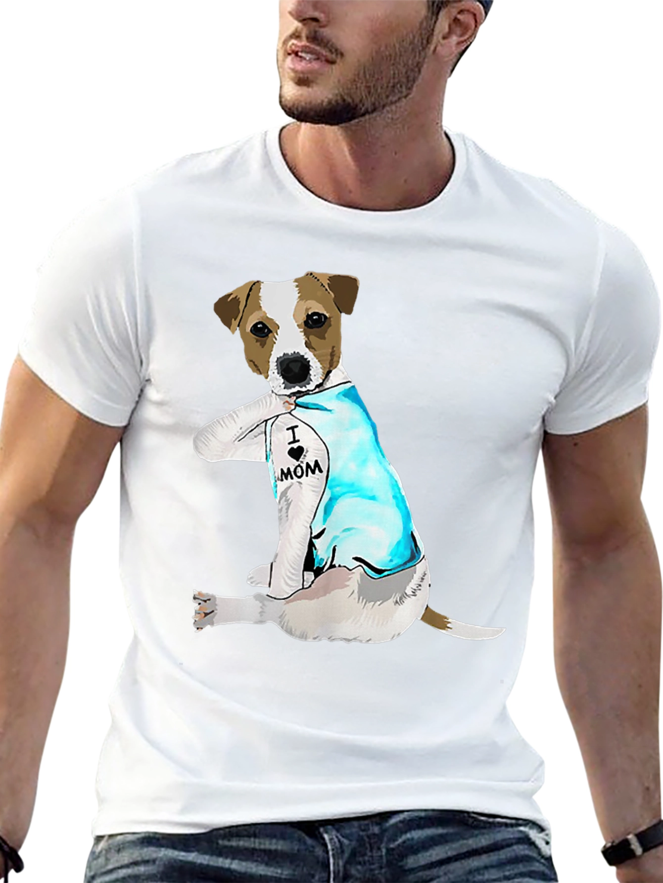 I Heart Mom Dog Tattoo T-Shirt