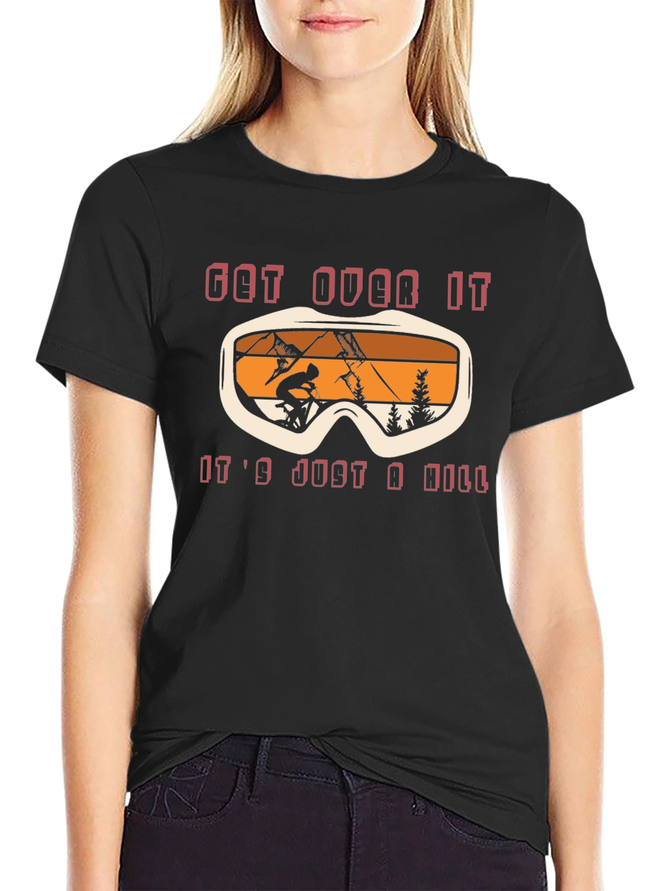 Get Over It Ski T-Shirt - Mountain Biking Tee