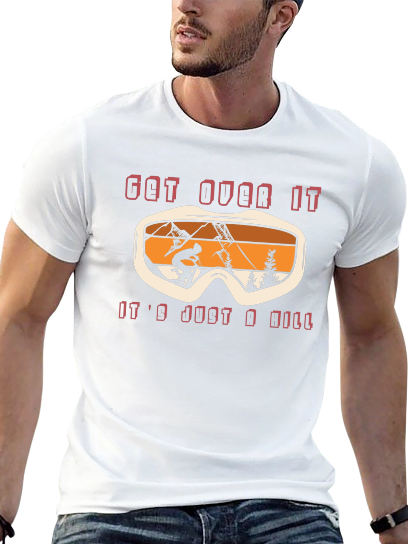 Get Over It Ski T-Shirt - Mountain Biking Tee