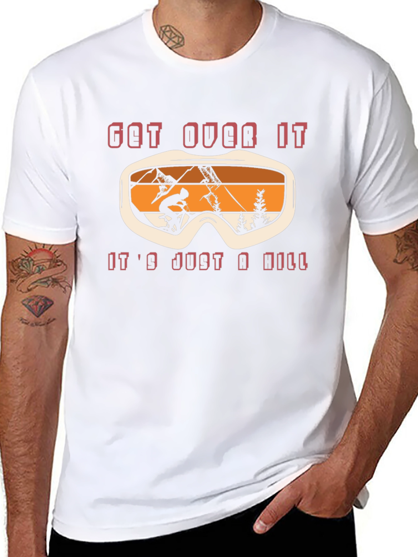 Get Over It Ski T-Shirt - Mountain Biking Tee