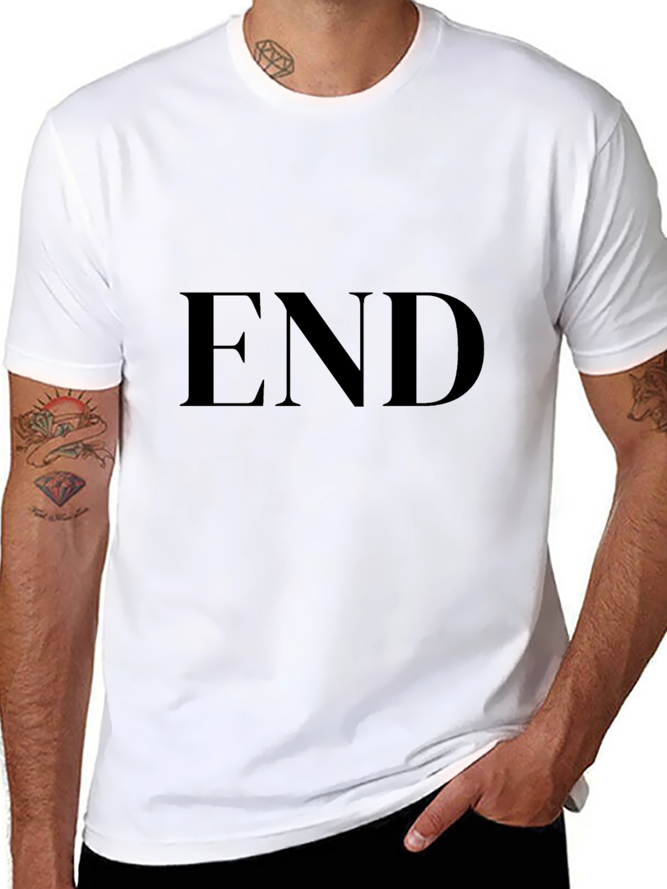 Mens Black END Graphic T-Shirt