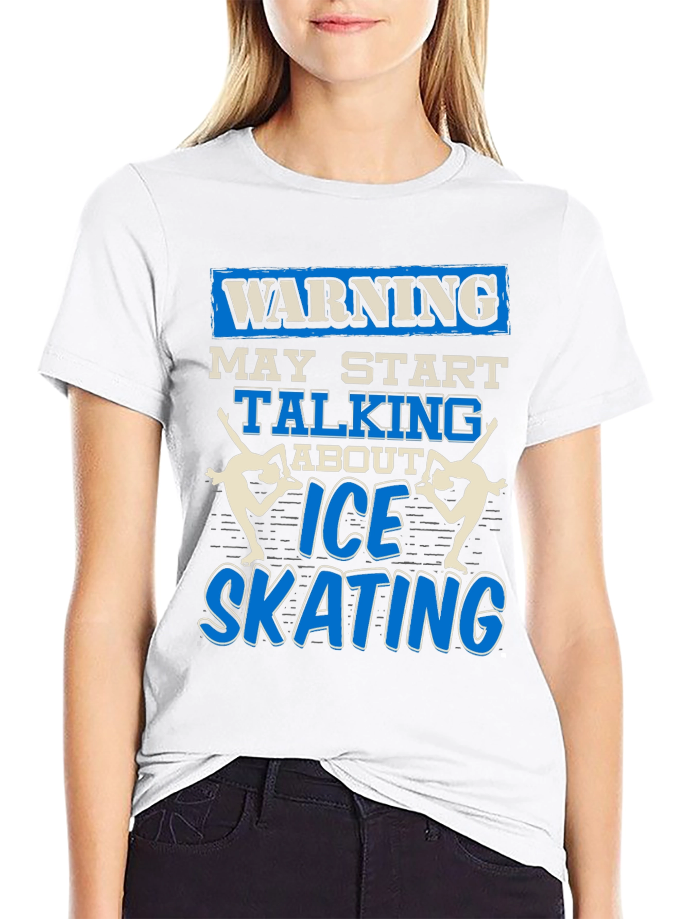 Warning Ice Skating T-Shirt