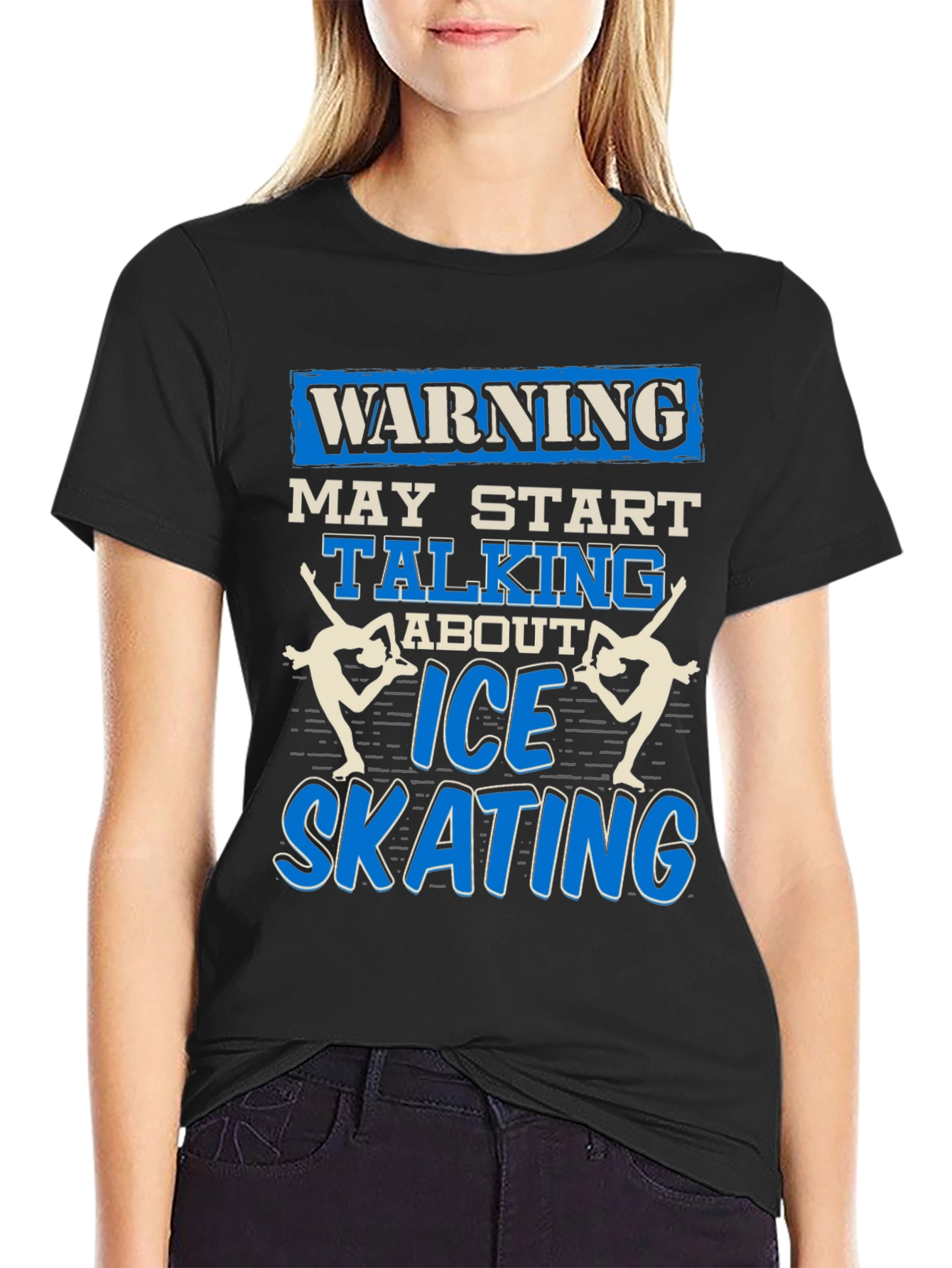 Warning Ice Skating T-Shirt