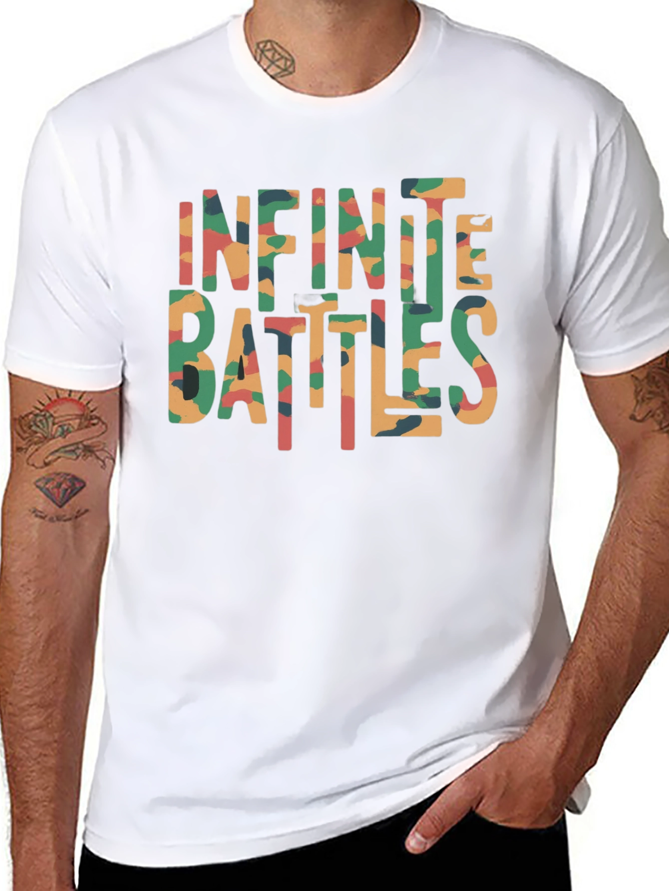 Infinite Battles Camo Graphic Tee