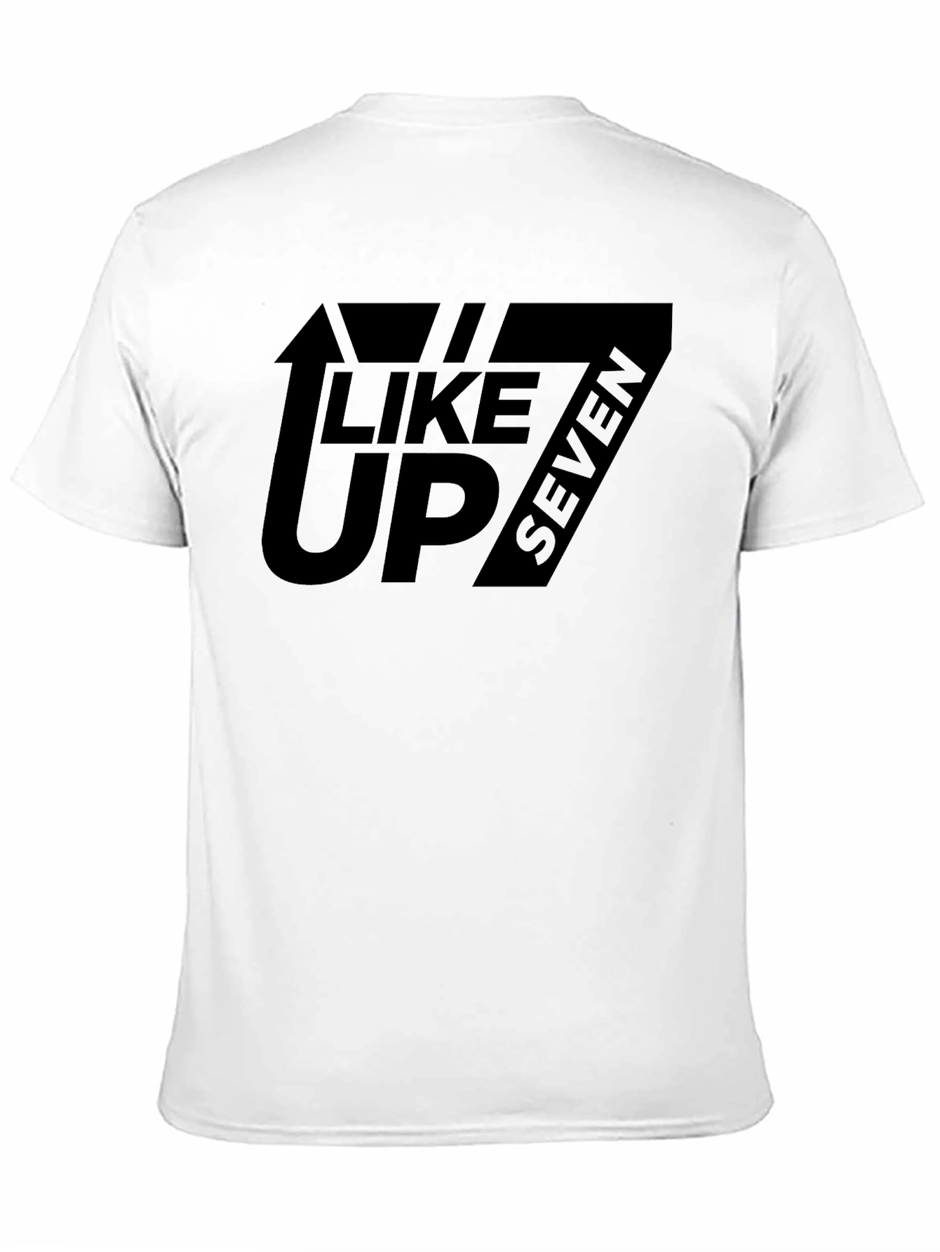 Like Up Seven Mens Black Graphic Tee