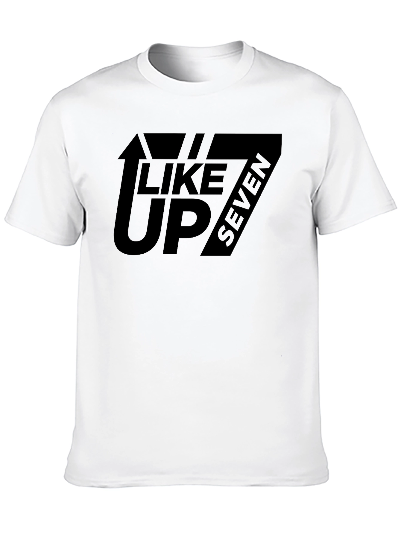 Like Up Seven Mens Black Graphic Tee