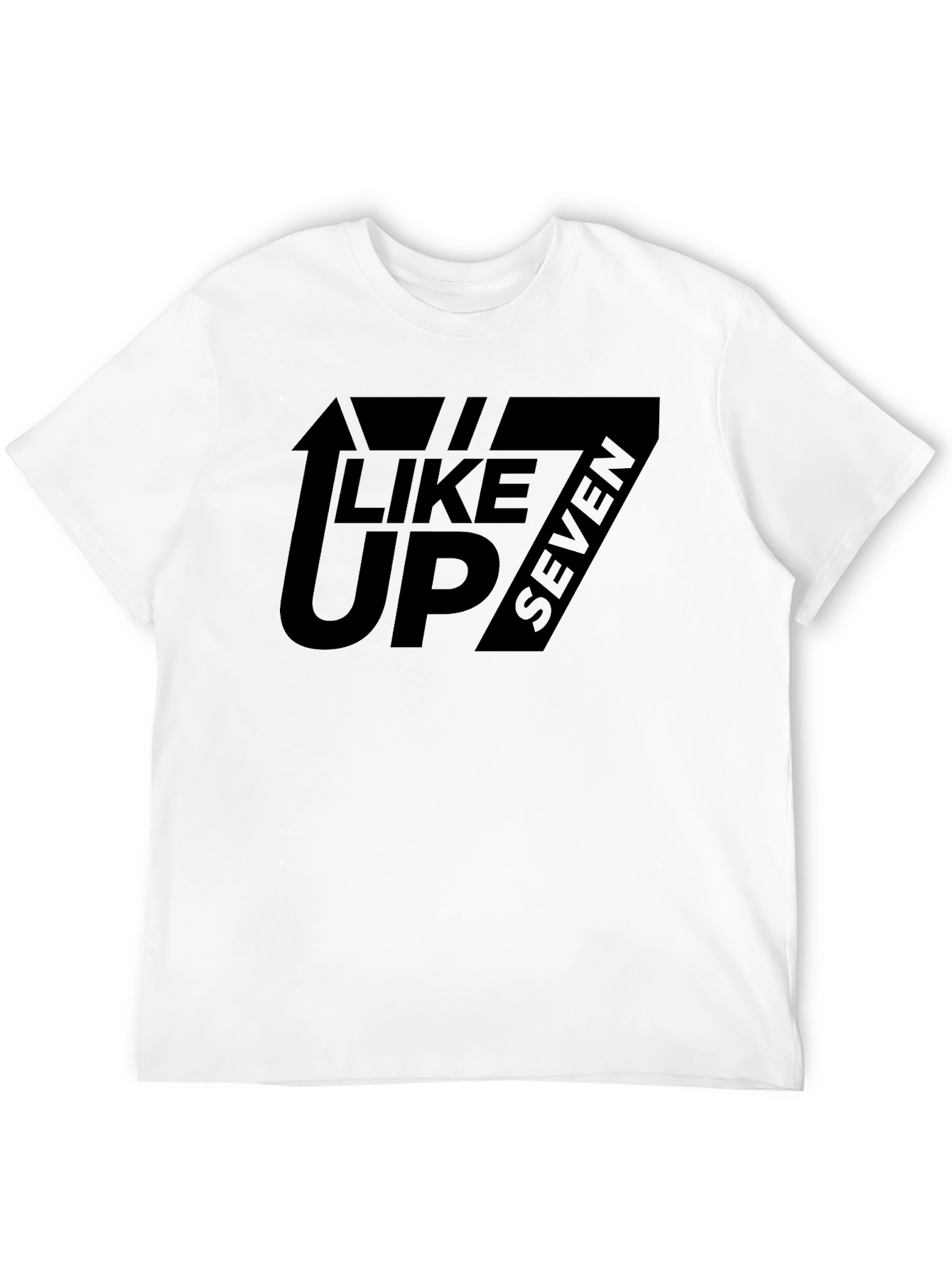 Like Up Seven Mens Black Graphic Tee