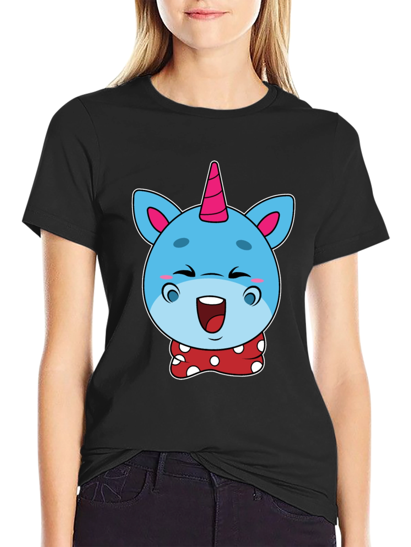 Cartoon Unicorn Graphic T-Shirt