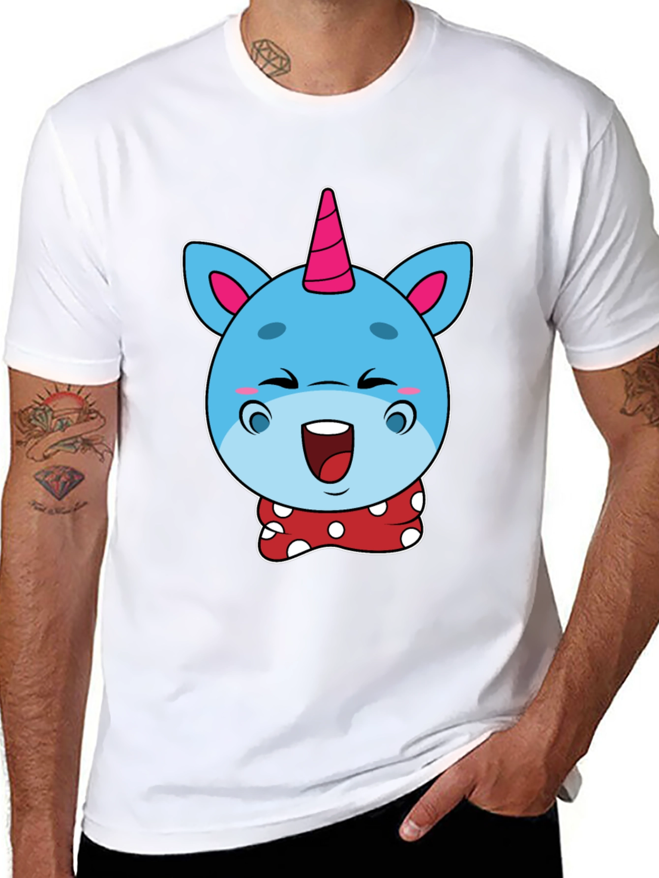 Cartoon Unicorn Graphic T-Shirt