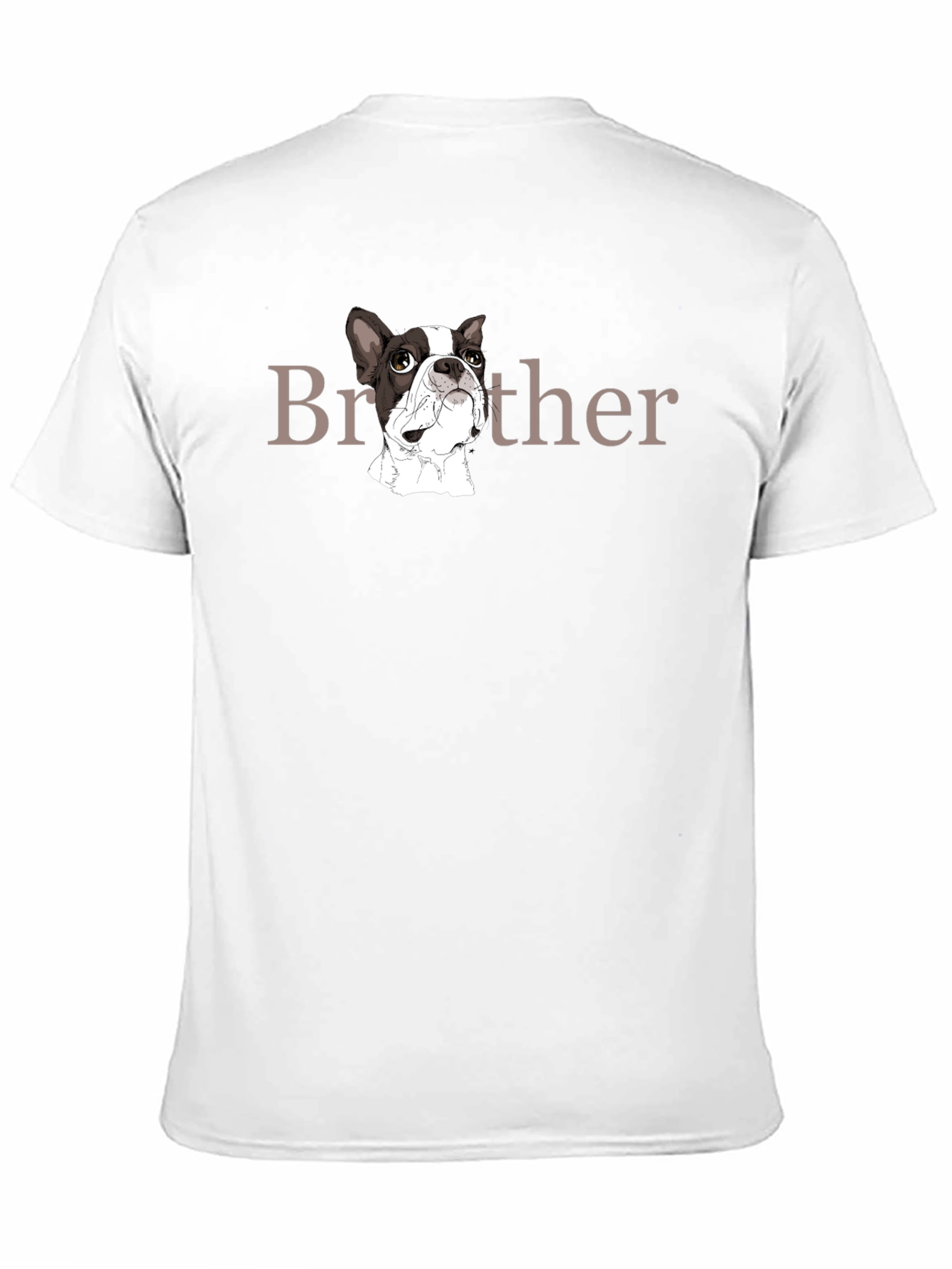 Brother Dog Graphic Black T-Shirt
