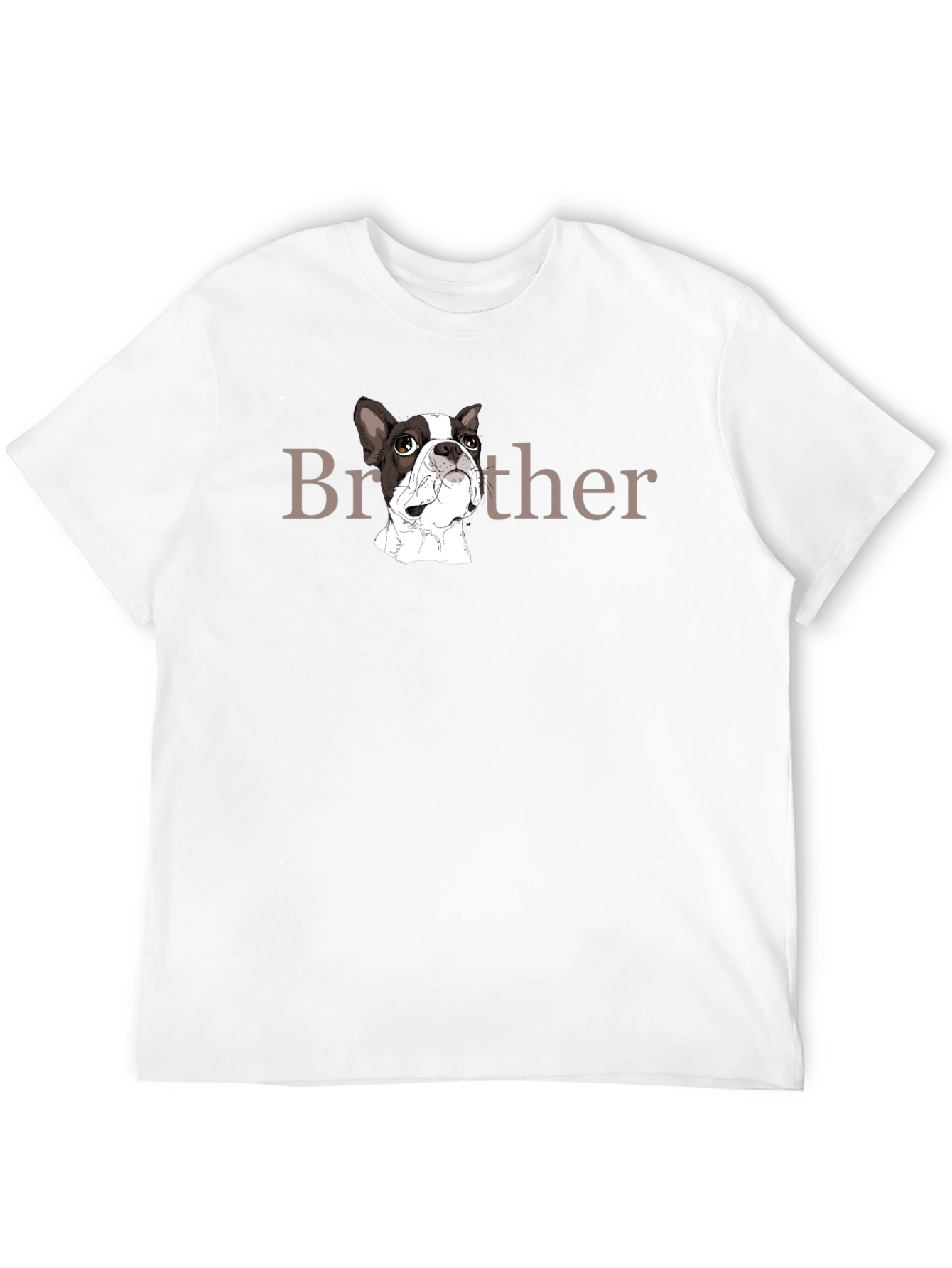 Brother Dog Graphic Black T-Shirt