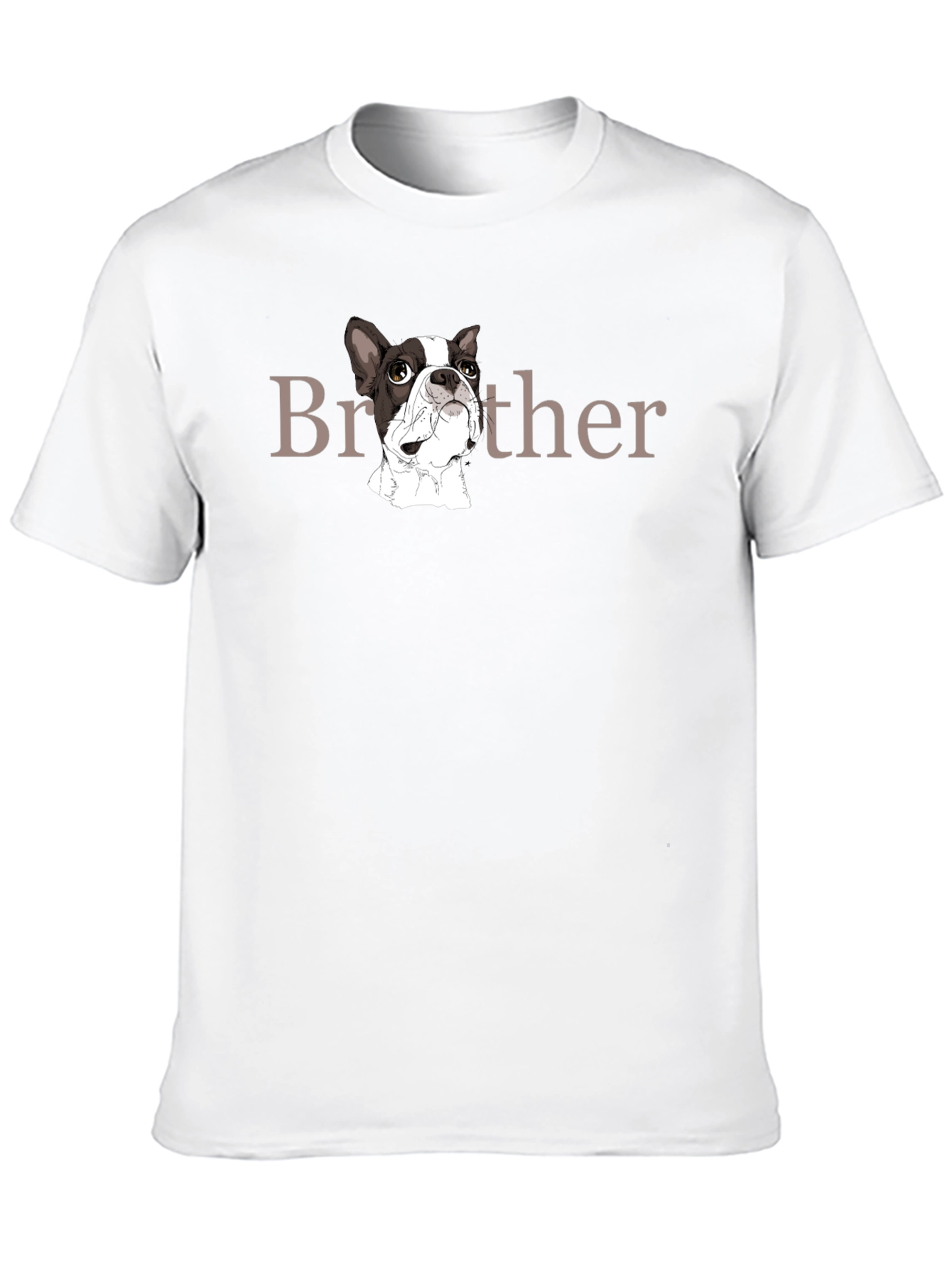 Brother Dog Graphic Black T-Shirt