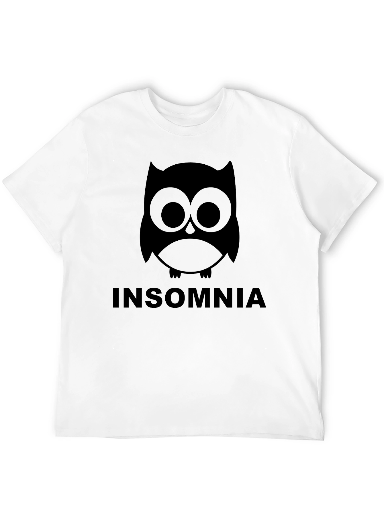 Insomnia Owl Graphic T-Shirt - Black