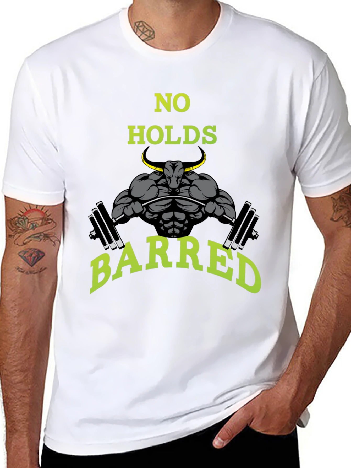No Holds Barred Bull Gym T-Shirt