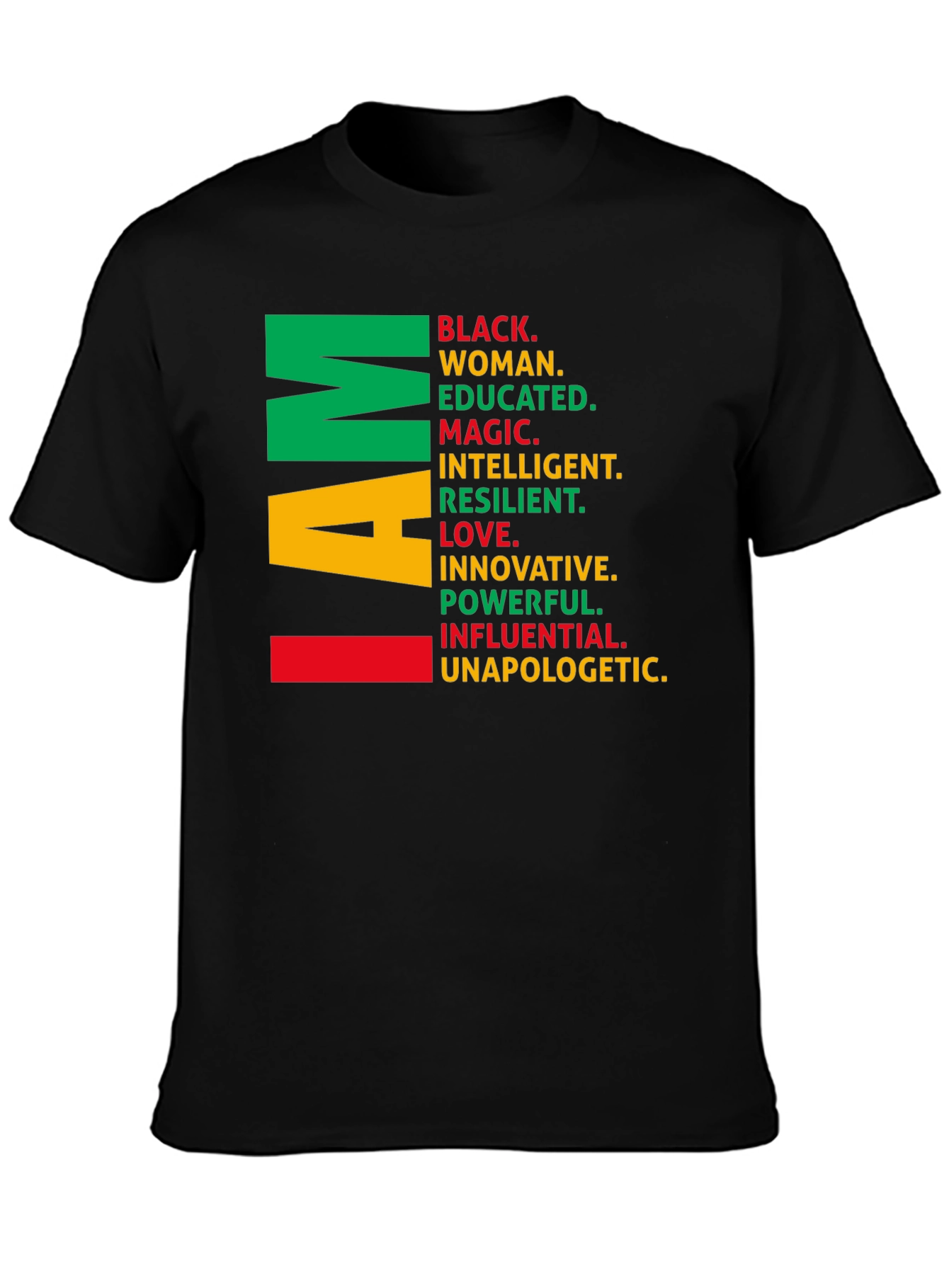 I Am Black Woman T-Shirt - Empowering Graphic Tee