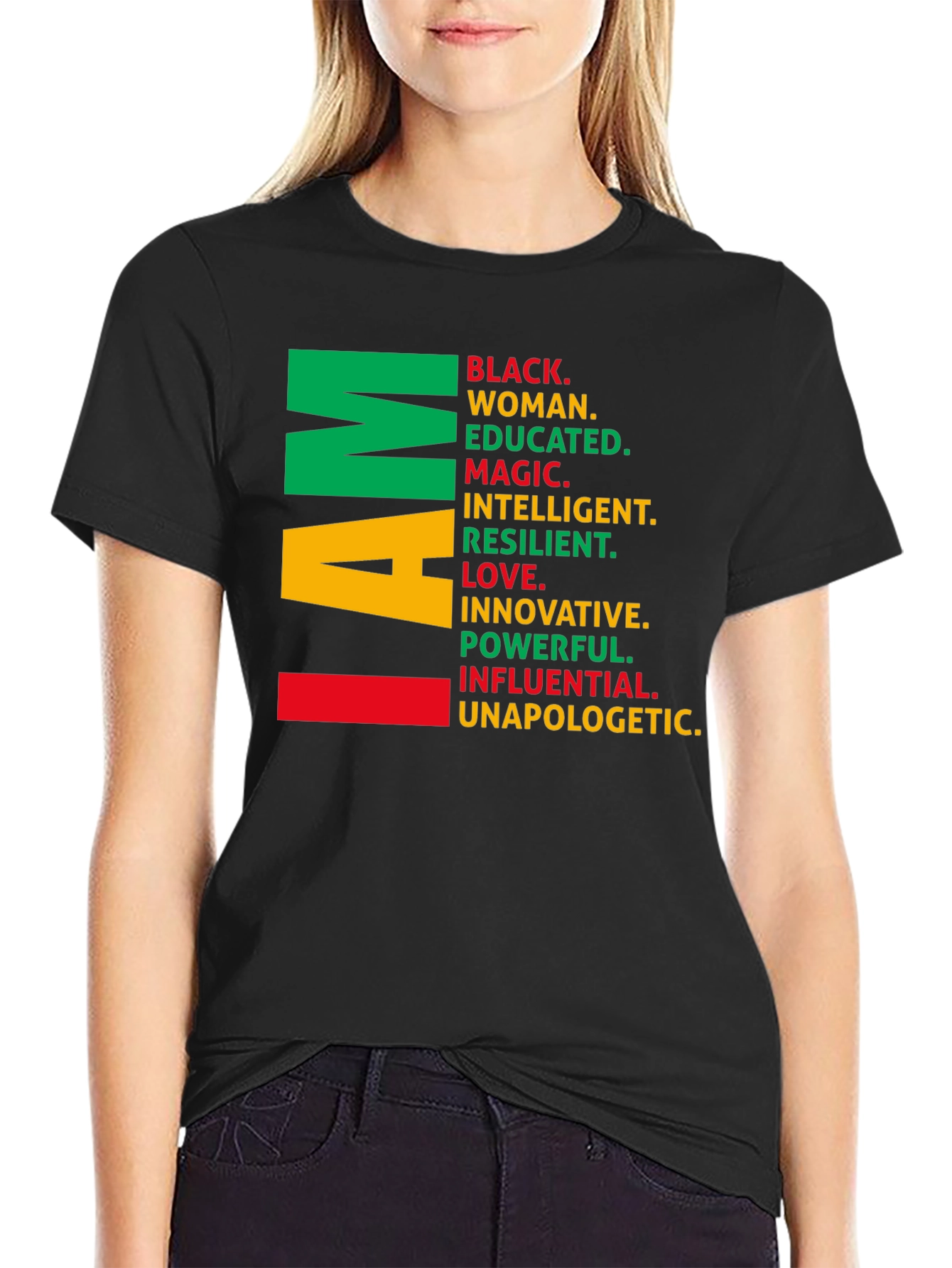 I Am Black Woman T-Shirt - Empowering Graphic Tee