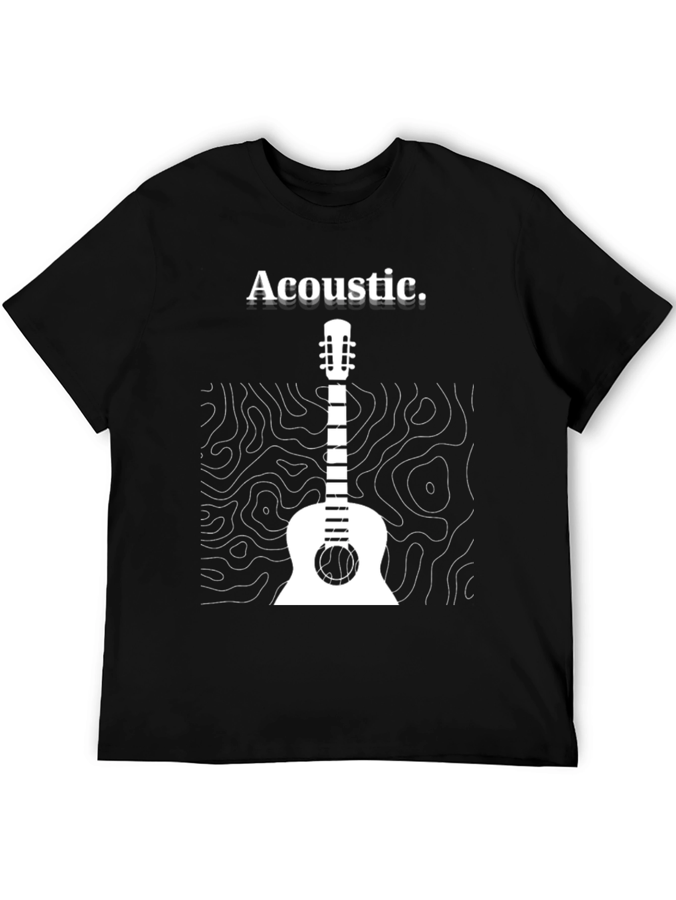 Acoustic Guitar Graphic Tee - Black