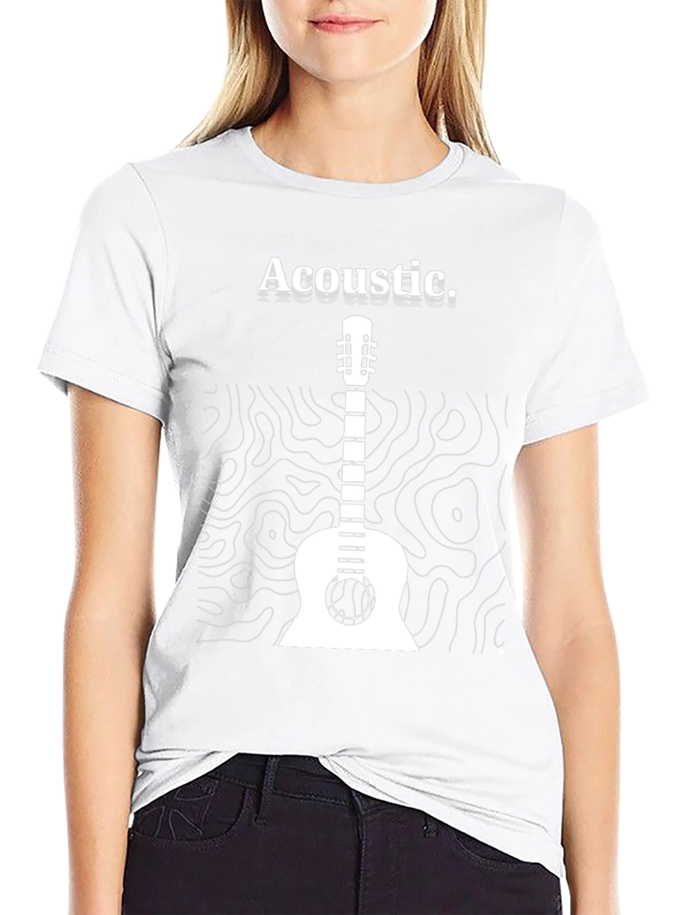 Acoustic Guitar Graphic Tee - Black