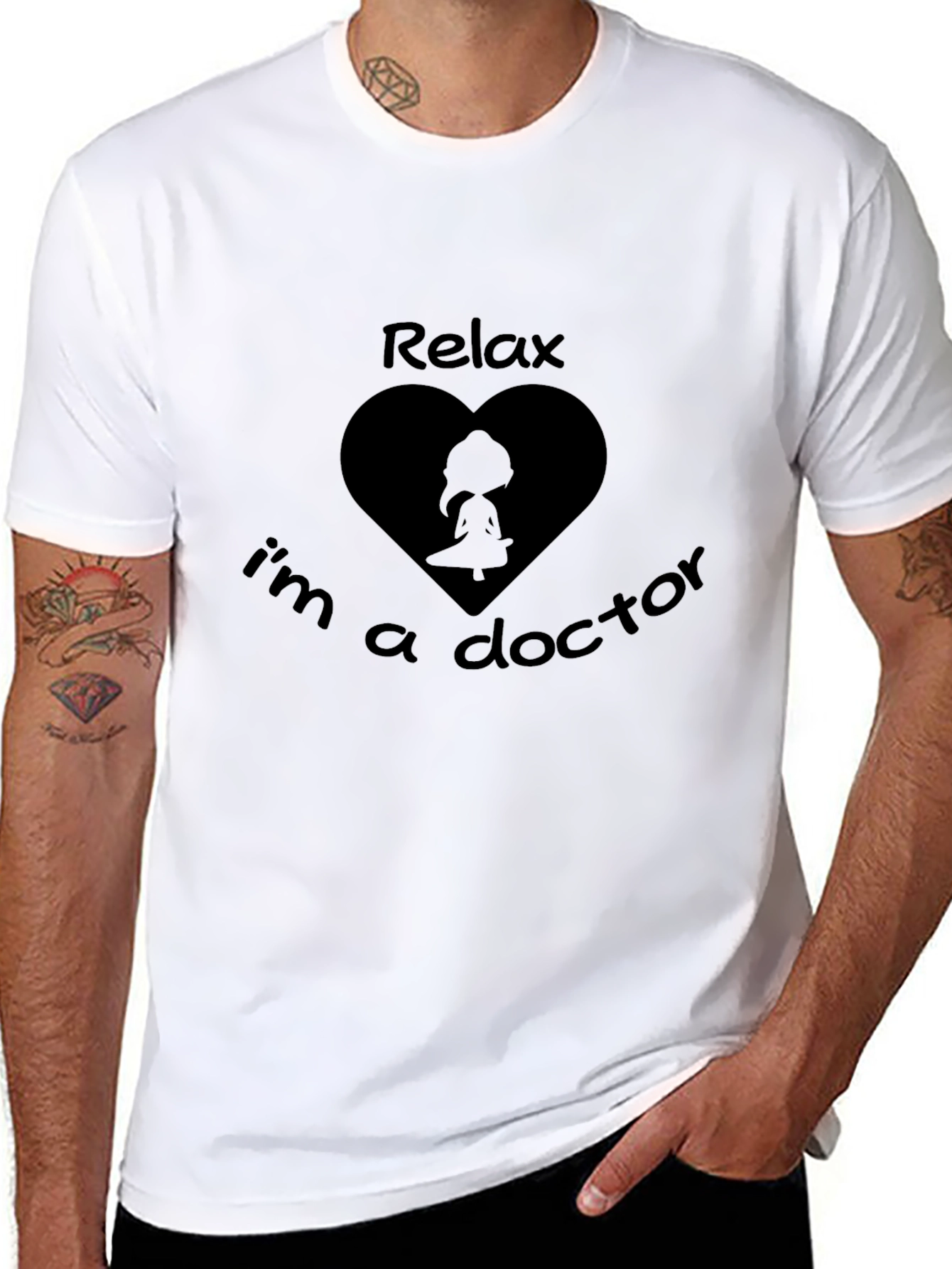 Relax Im A Doctor Black T-Shirt