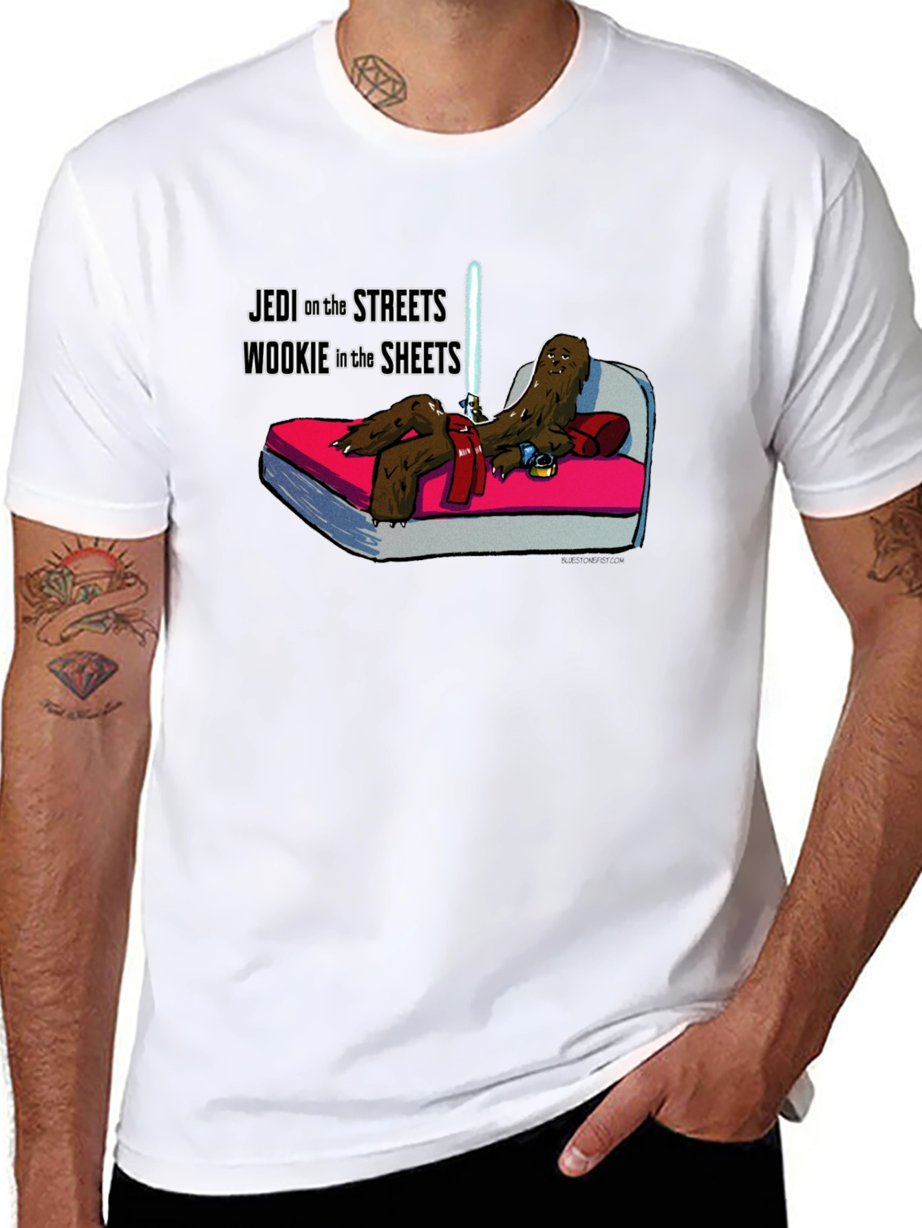 Jedi Wookie in the Sheets Mens T-Shirt