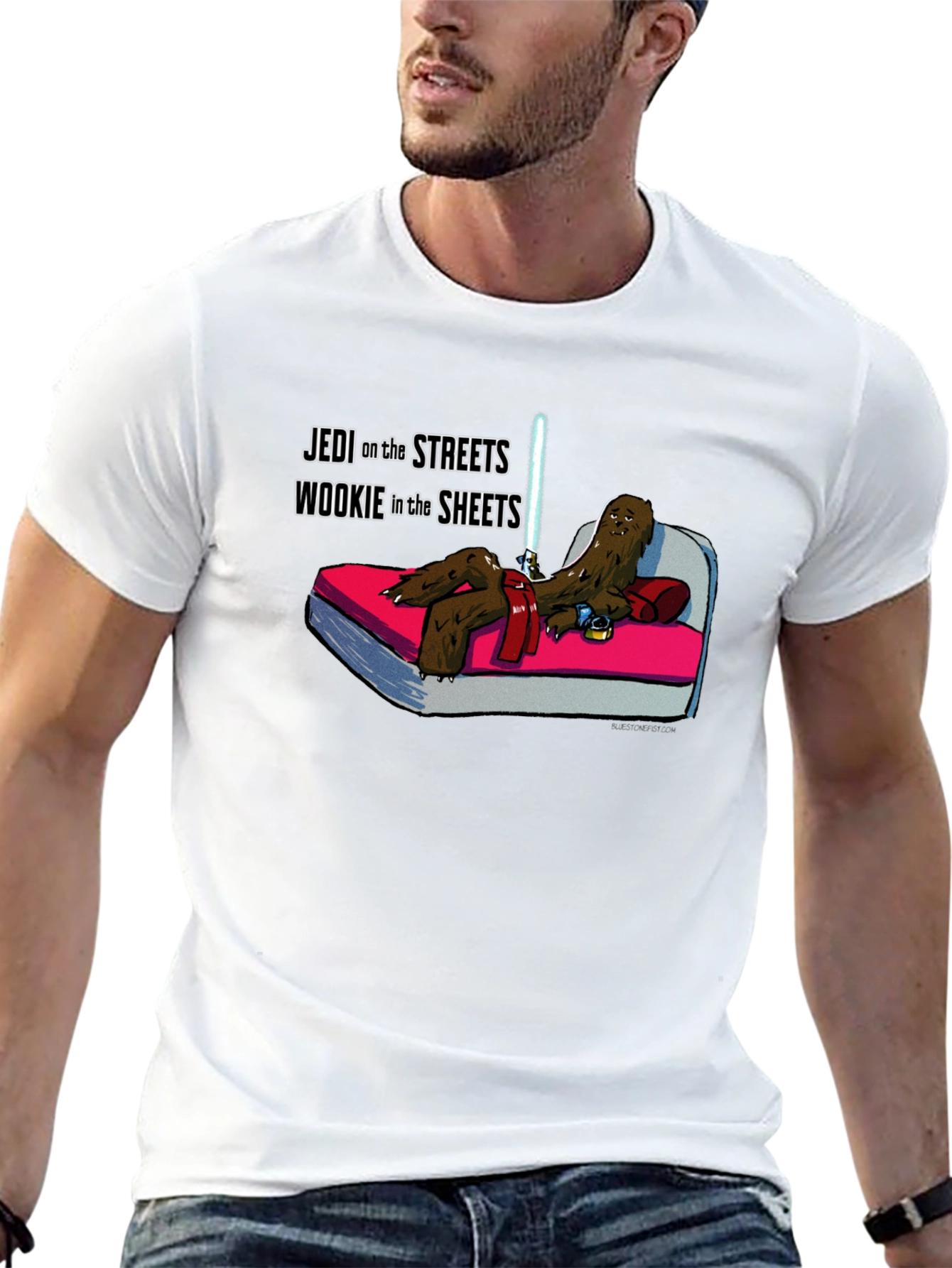 Jedi Wookie in the Sheets Mens T-Shirt
