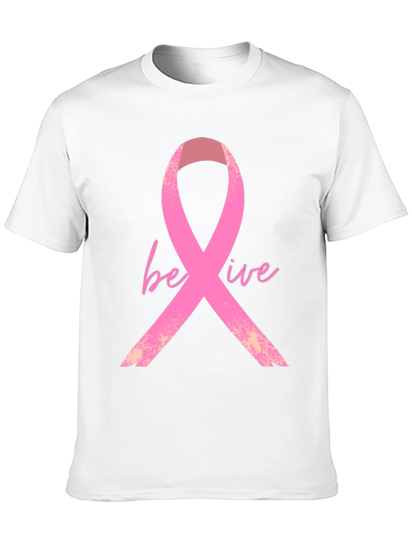 Believe Ribbon Tee - Breast Cancer Awareness Shirt
