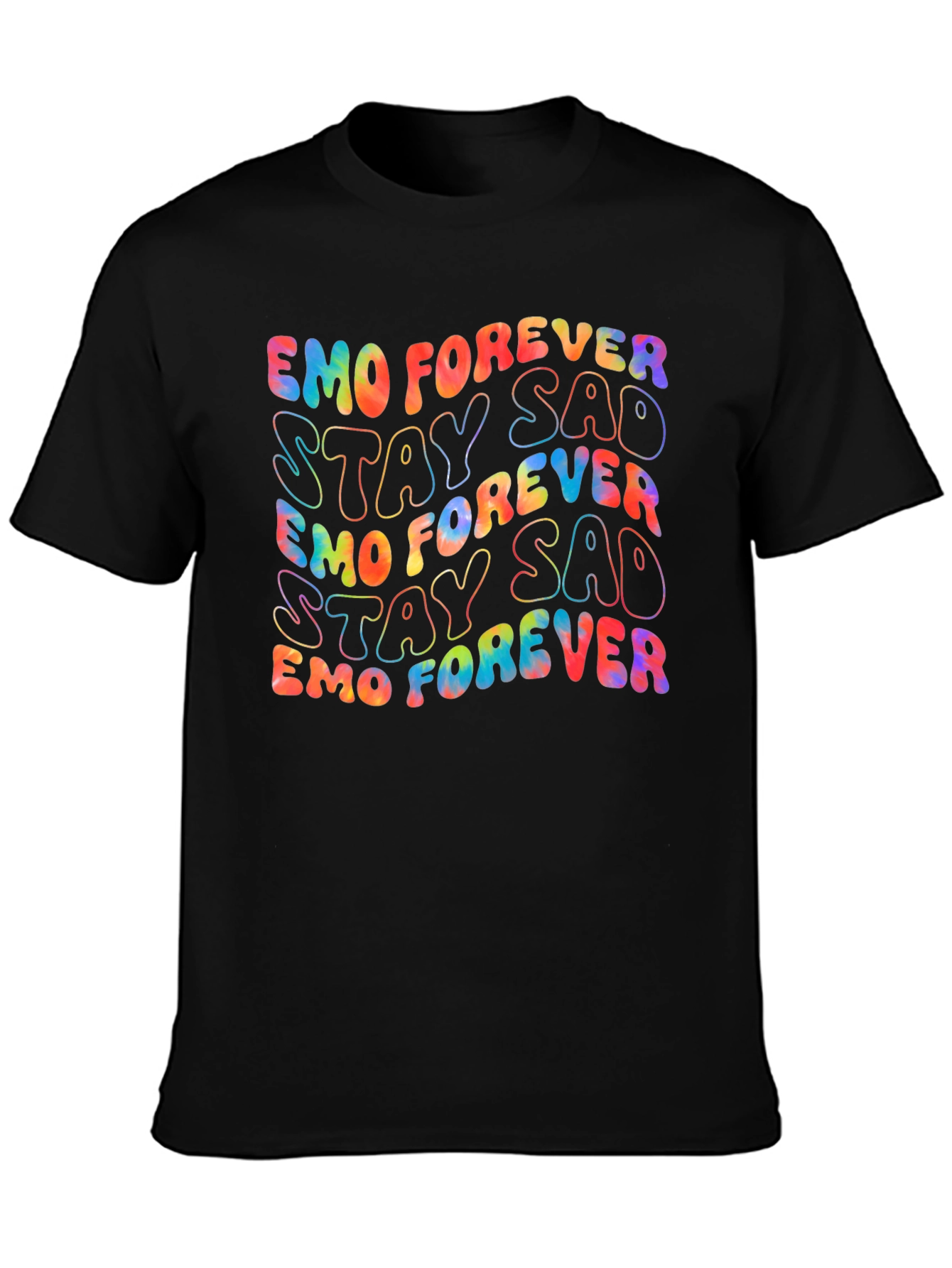 Emo Forever Stay Sad Tie-Dye Graphic Tee
