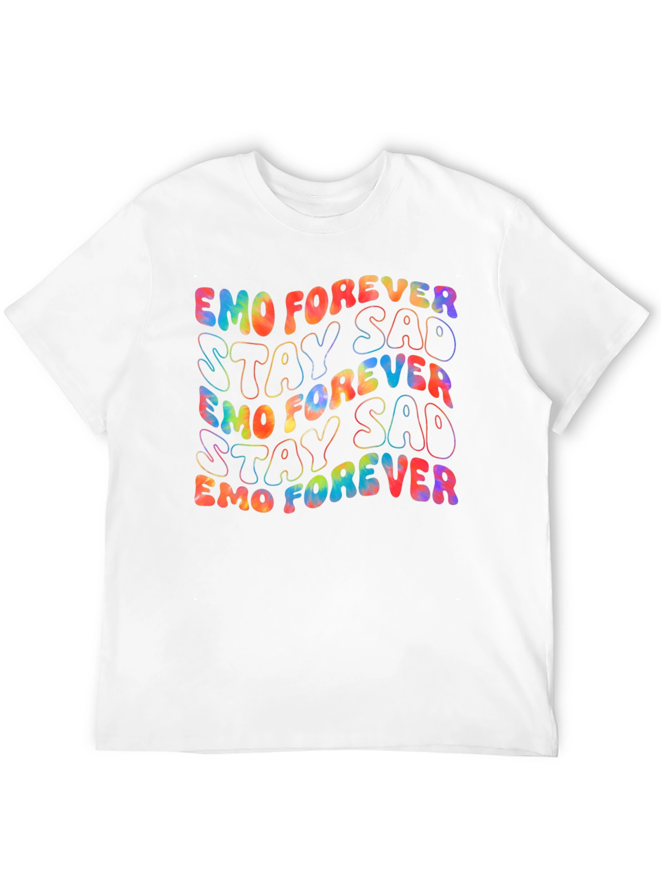 Emo Forever Stay Sad Tie-Dye Graphic Tee