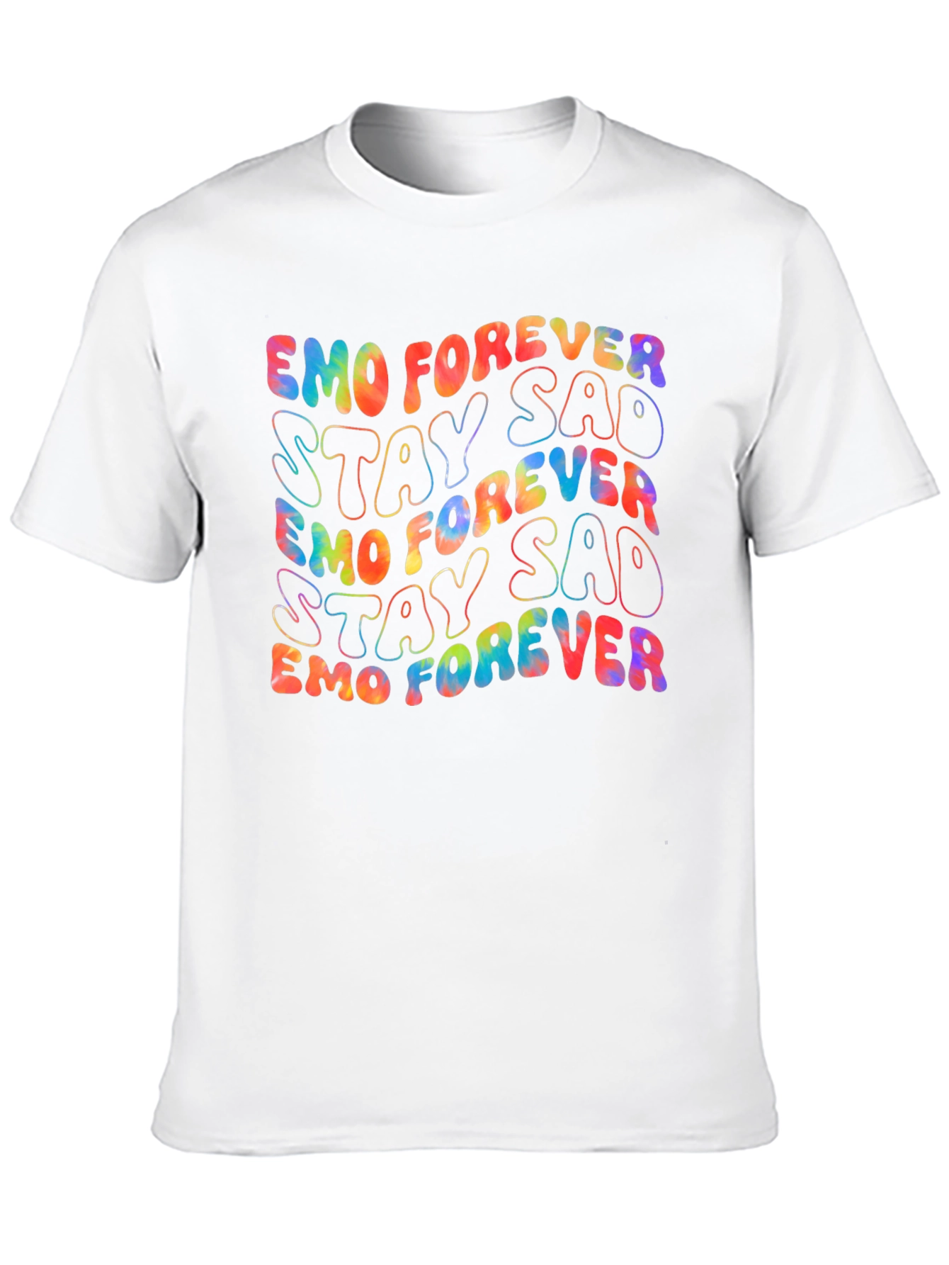 Emo Forever Stay Sad Tie-Dye Graphic Tee