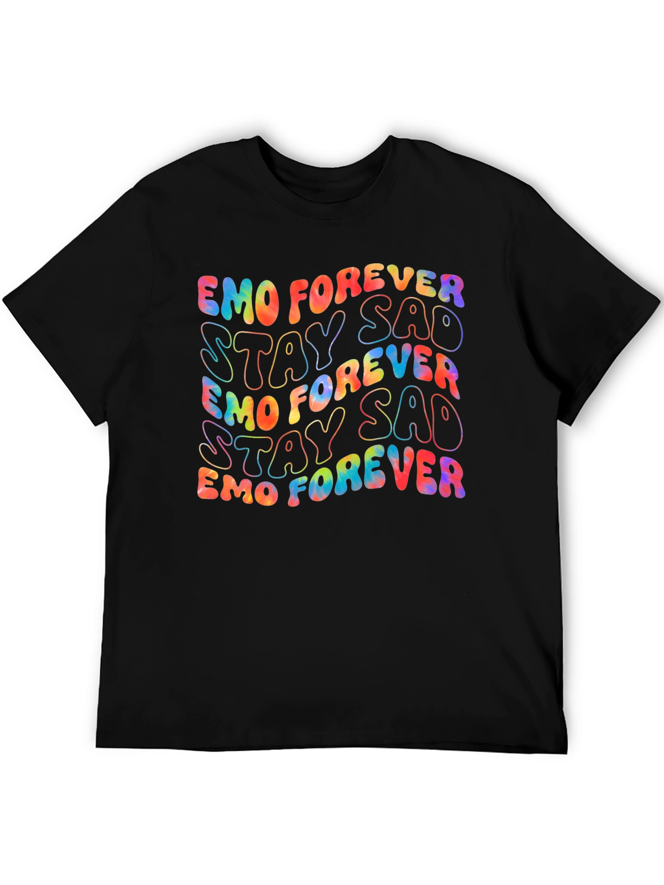 Emo Forever Stay Sad Tie-Dye Graphic Tee