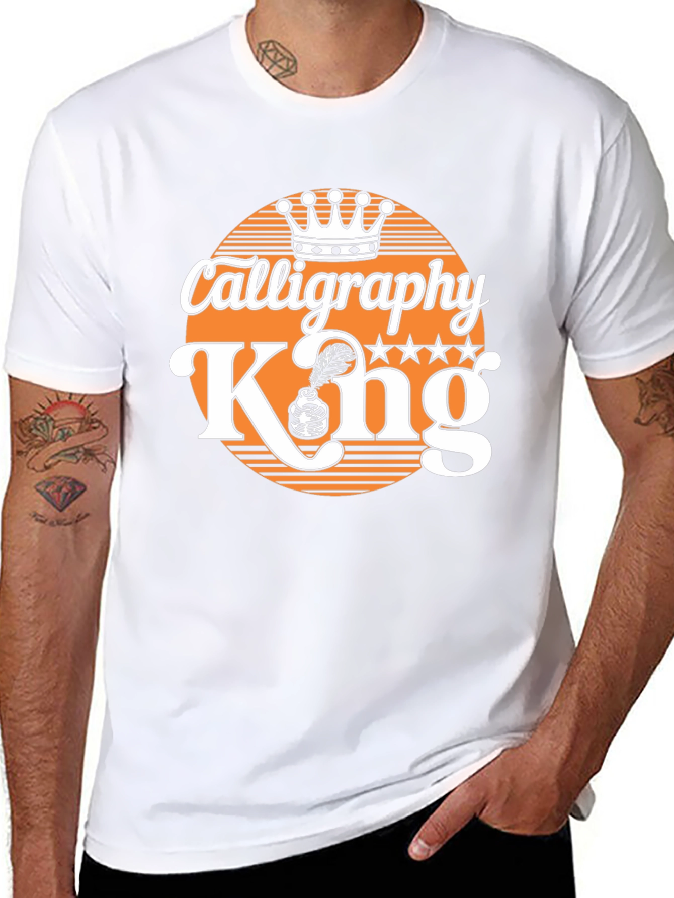 Calligraphy King T-Shirt - Black Graphic Tee