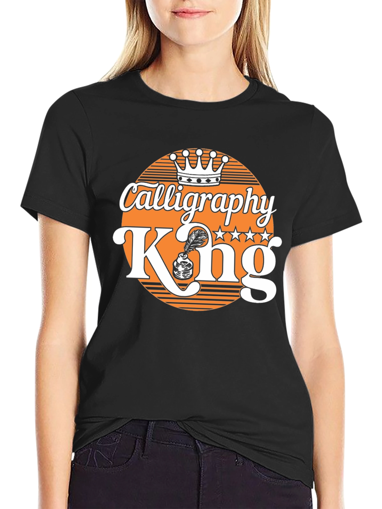 Calligraphy King T-Shirt - Black Graphic Tee