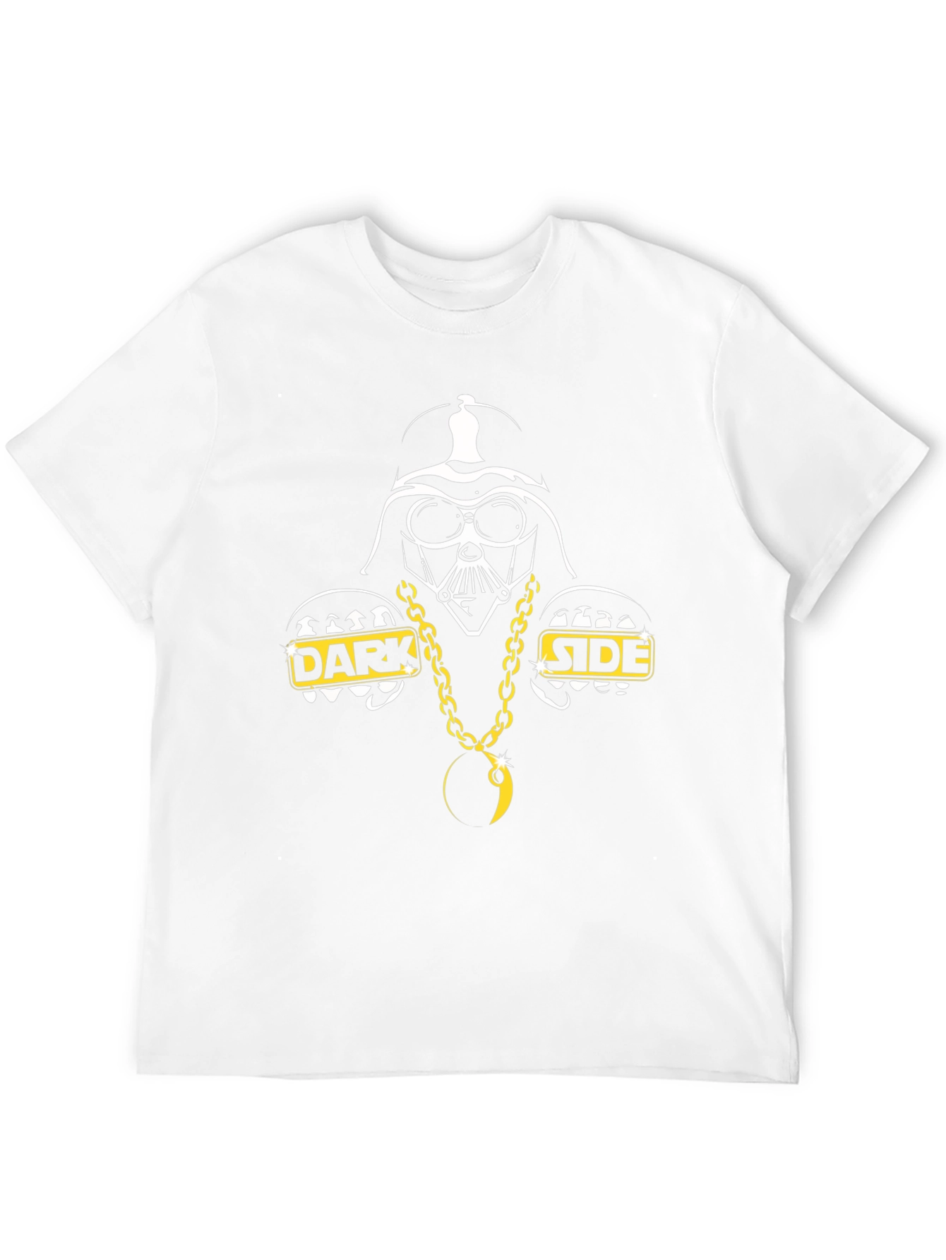 Darth Vader Dark Side Gold Chain Black T-Shirt