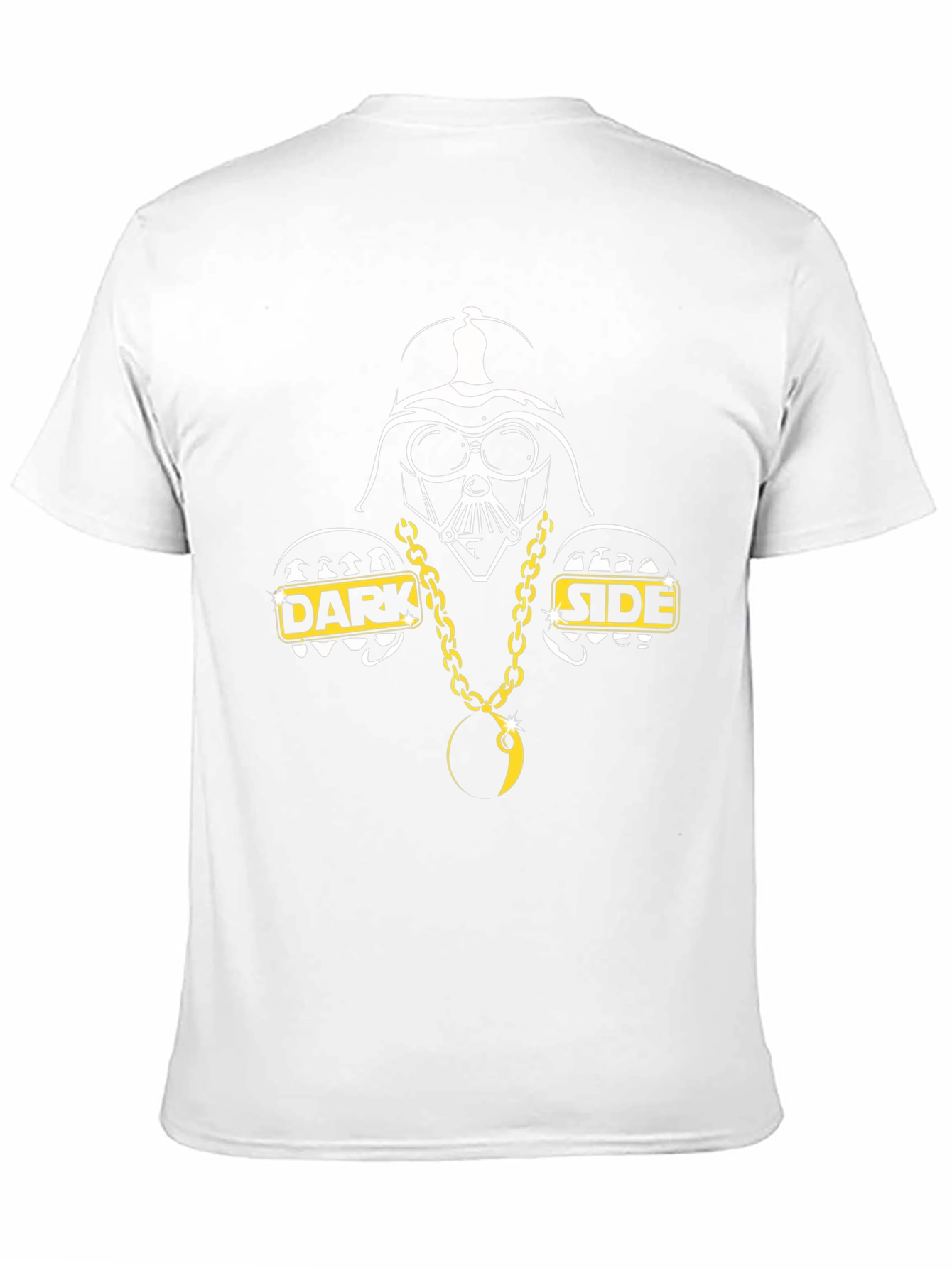 Darth Vader Dark Side Gold Chain Black T-Shirt