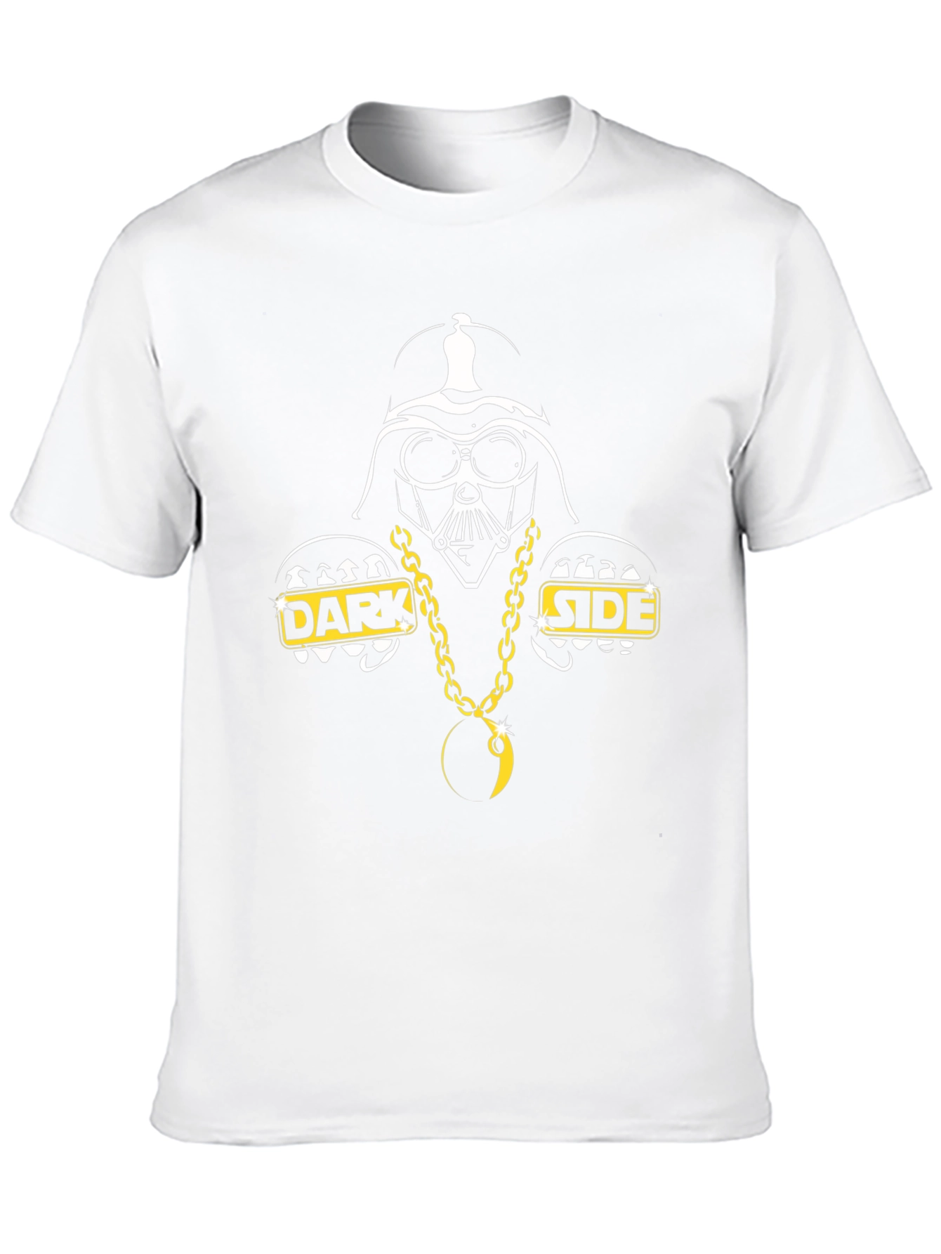 Darth Vader Dark Side Gold Chain Black T-Shirt