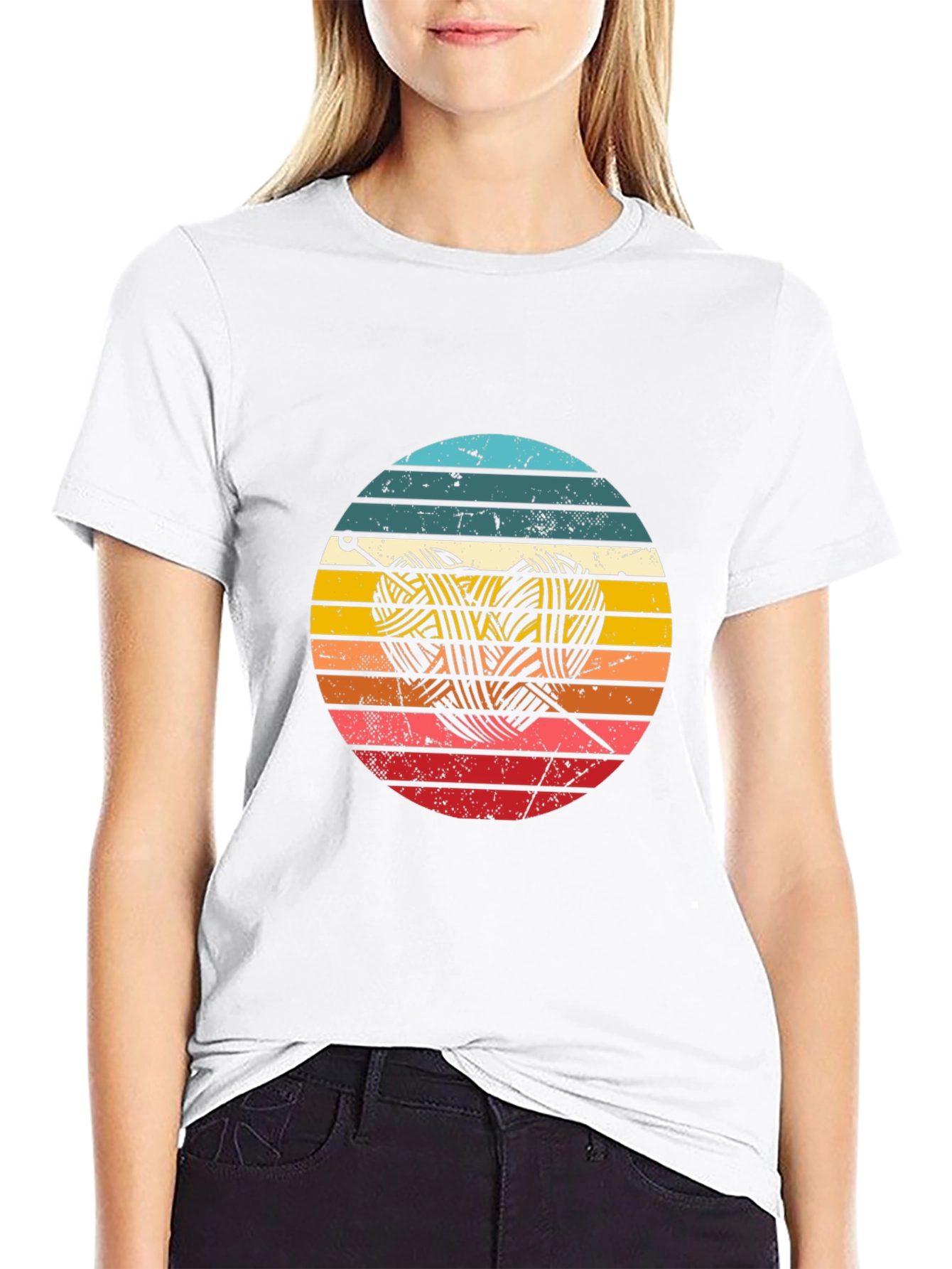 Knitting Lover Retro Style T-Shirt