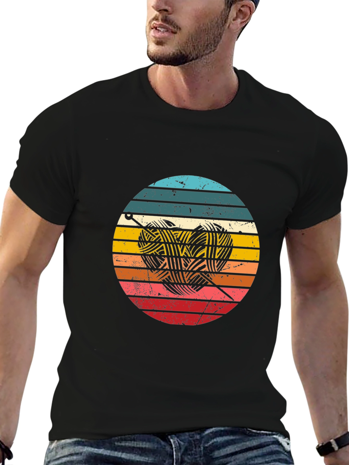 Knitting Lover Retro Style T-Shirt