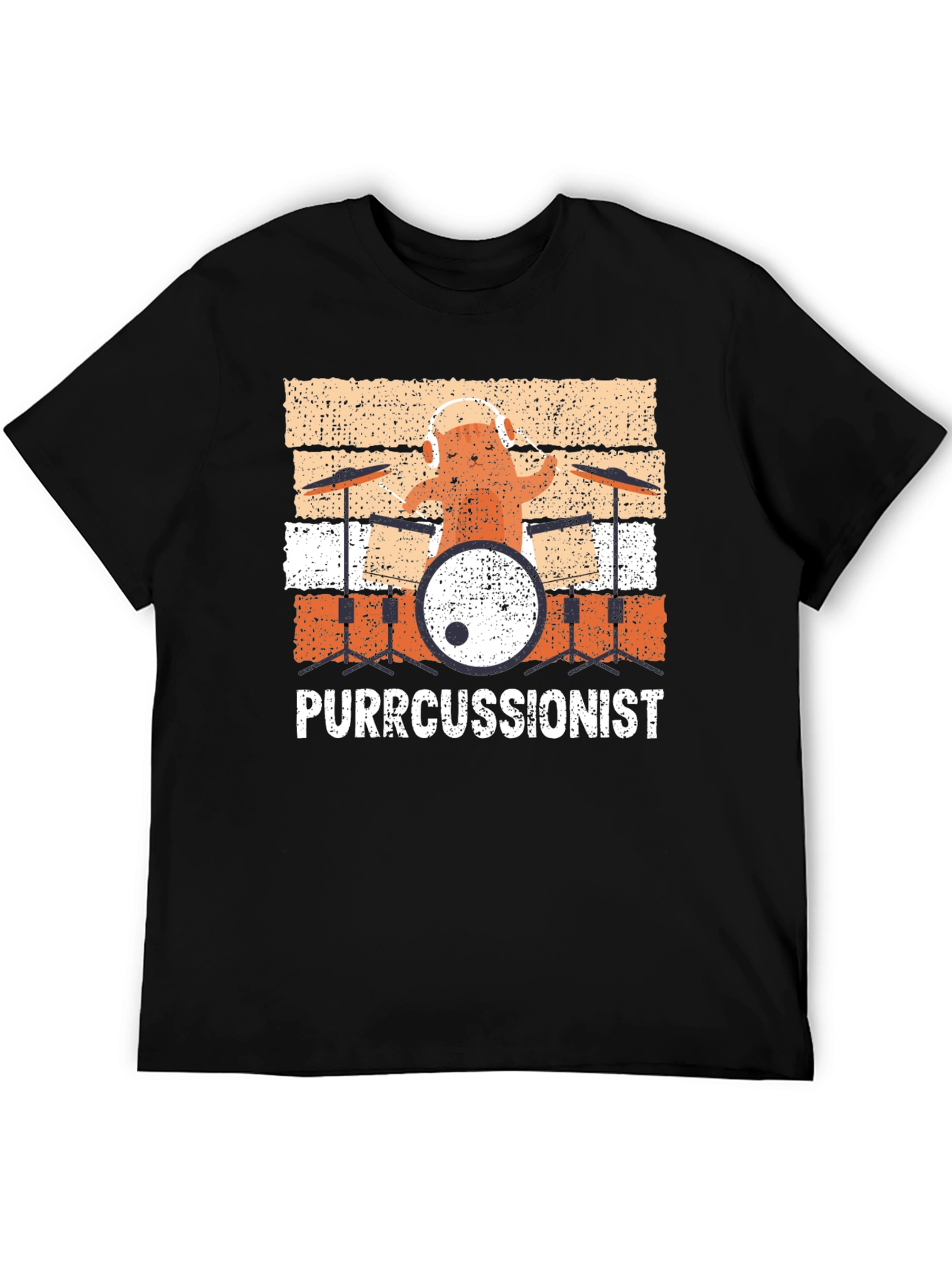 Purrcussionist Drummer Cat T-Shirt