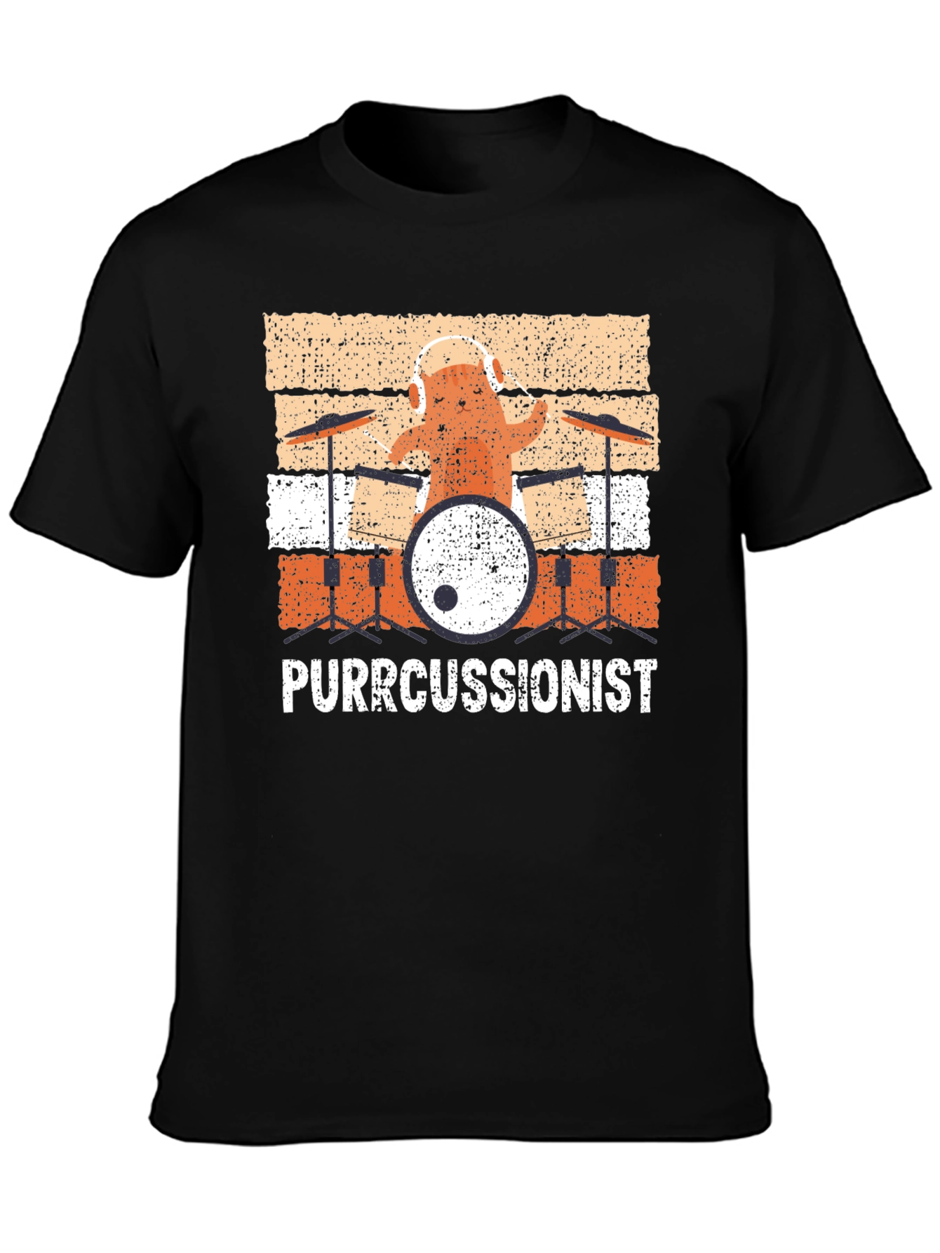 Purrcussionist Drummer Cat T-Shirt