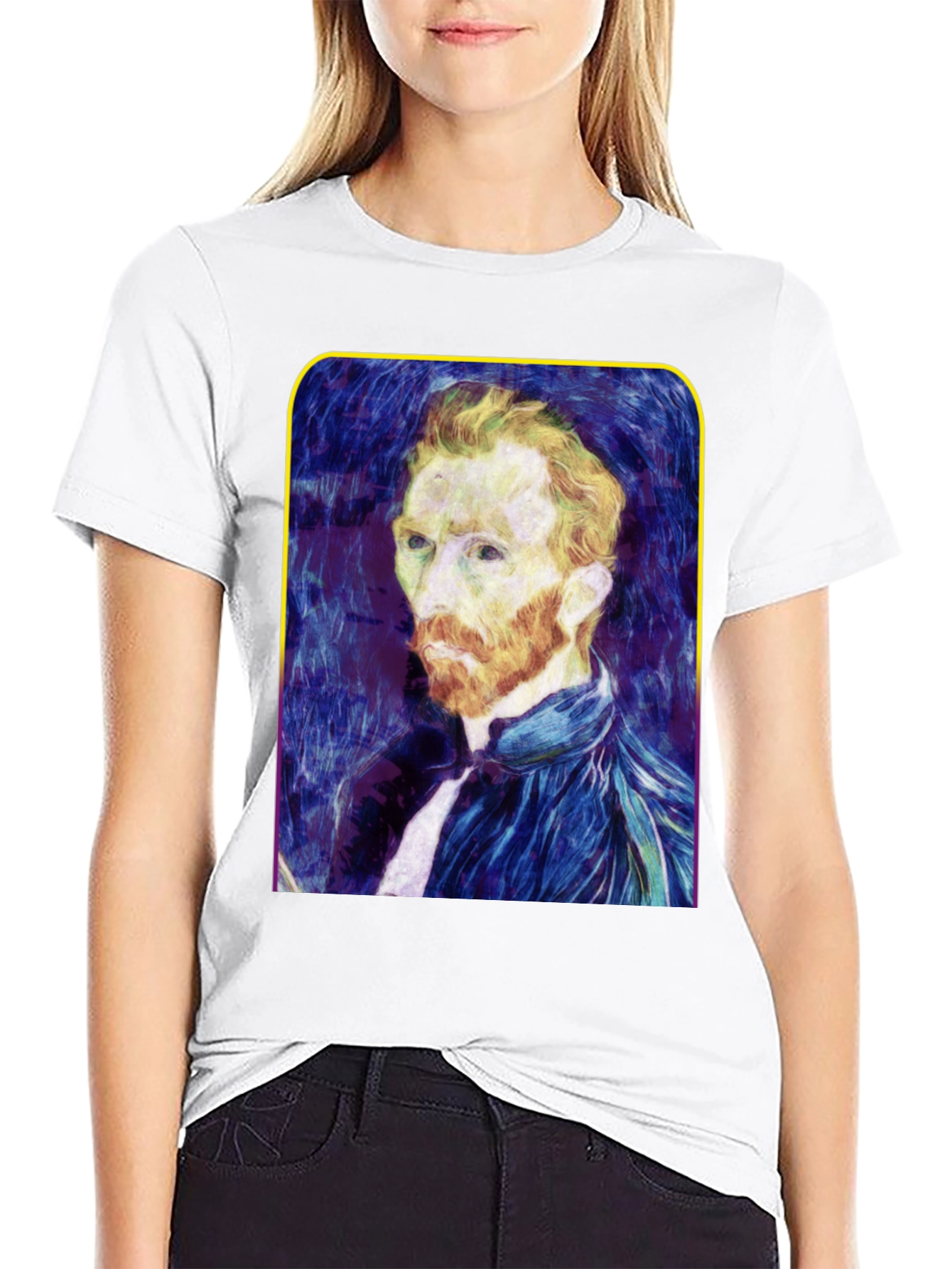 Van Gogh Portrait Graphic Tee - Artistic Style