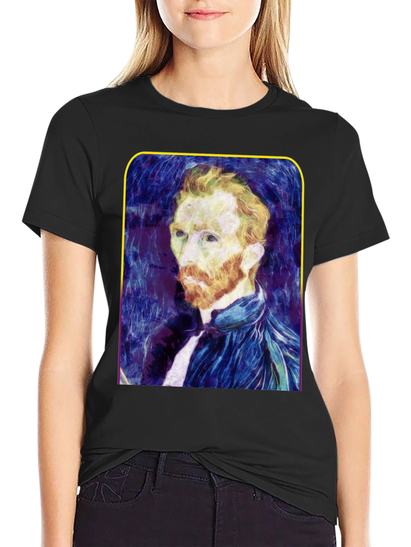 Van Gogh Portrait Graphic Tee - Artistic Style
