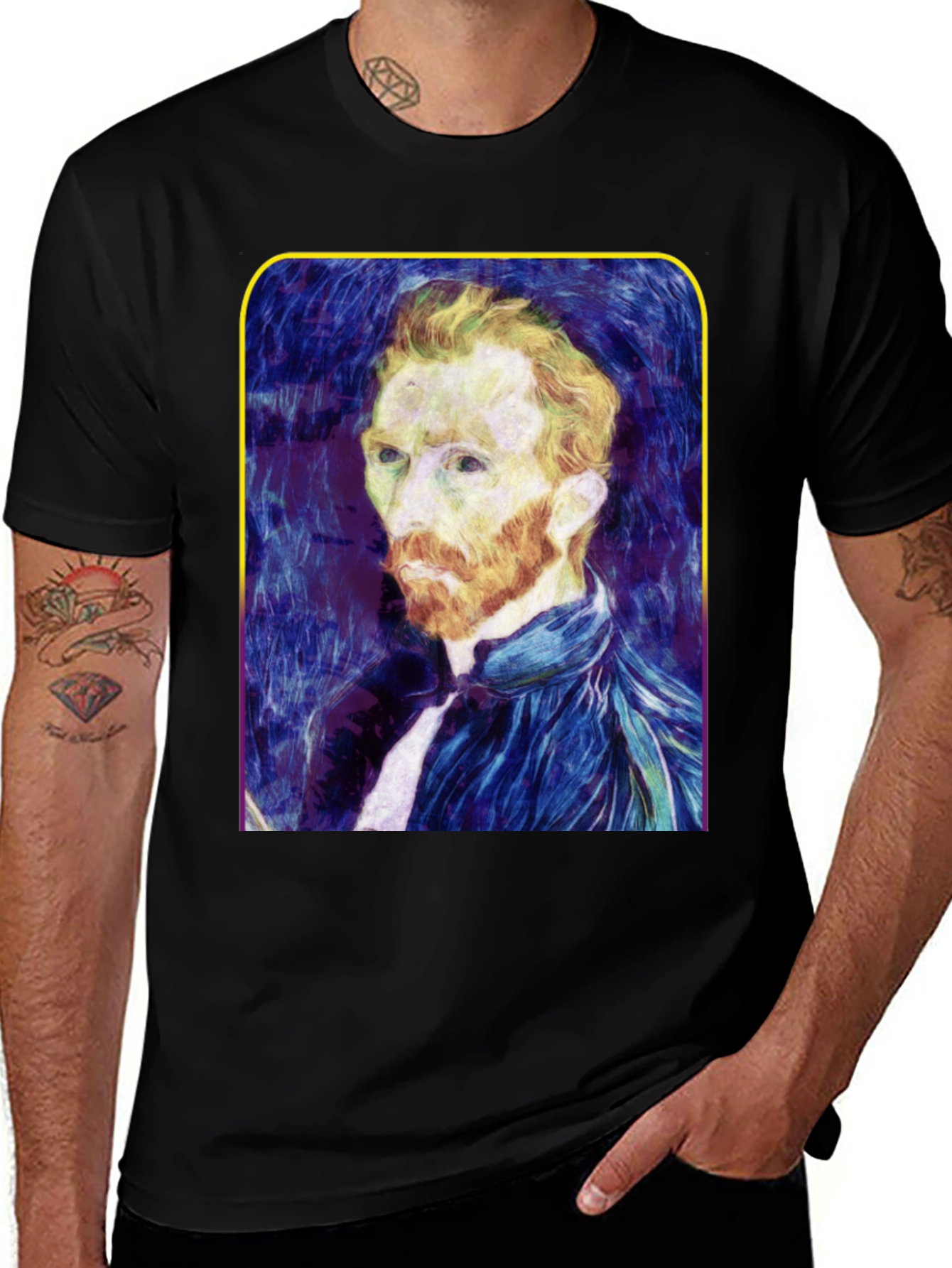 Van Gogh Portrait Graphic Tee - Artistic Style