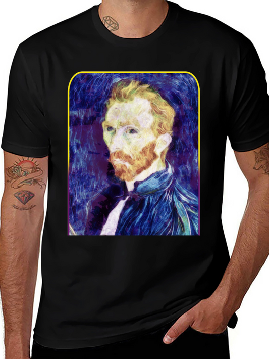 Van Gogh Portrait Graphic Tee - Artistic Style