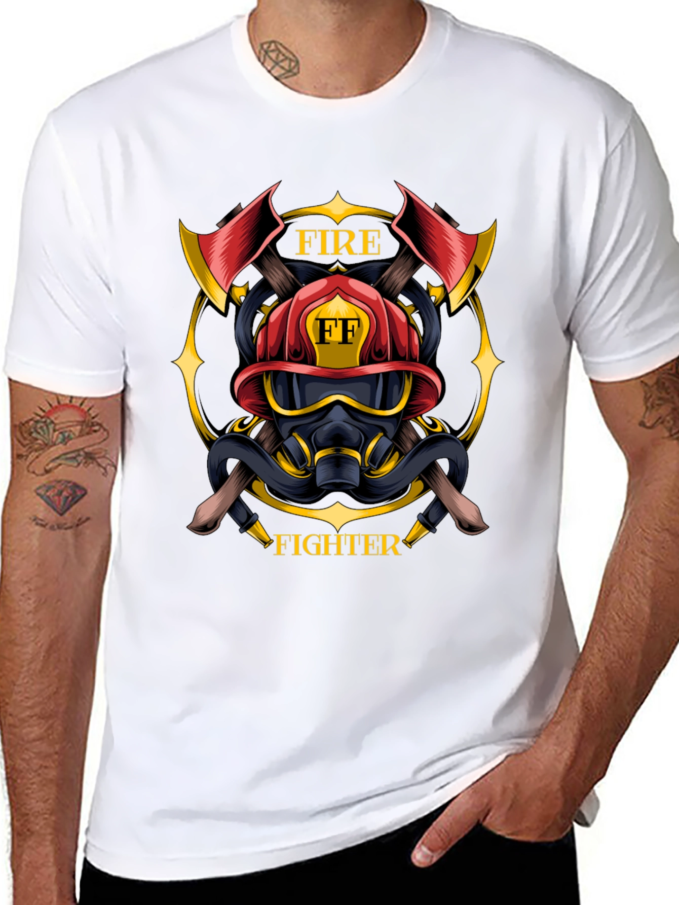 Firefighter Emblem T-Shirt - Courage & Duty