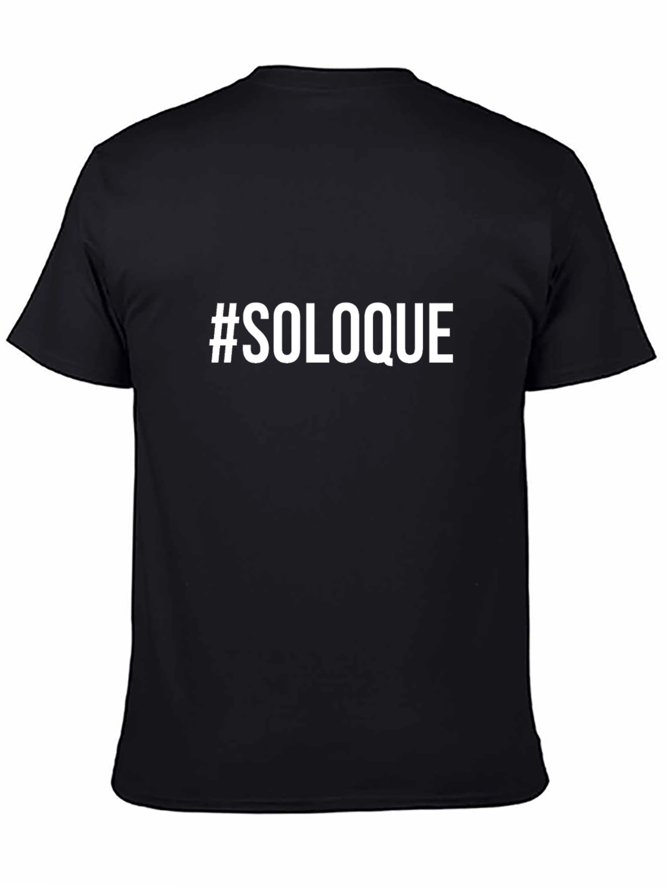 #SOLOQUE Graphic Tee - Casual Black T-Shirt