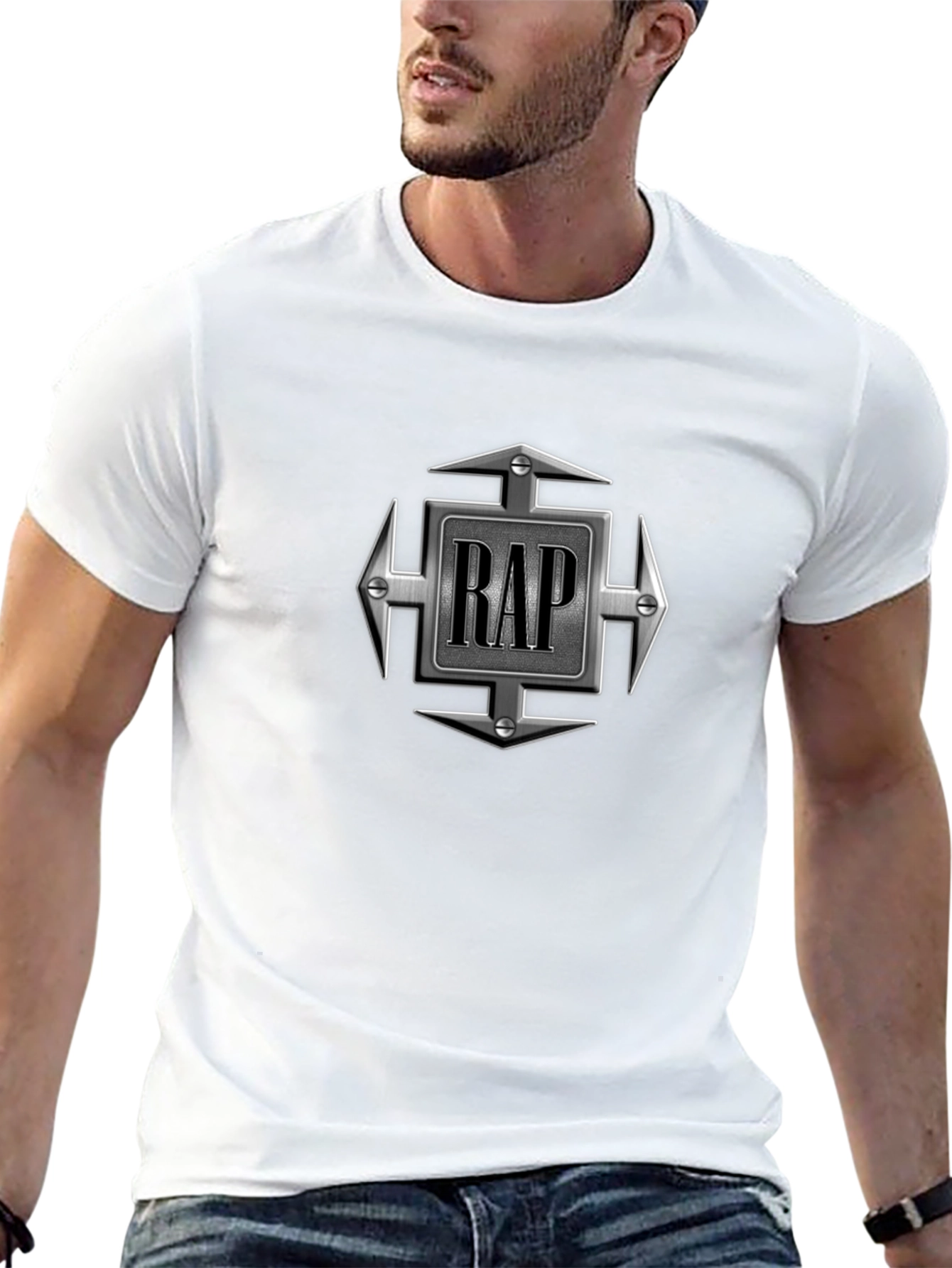 RAP Graphic Tee - Urban Style Black T-Shirt