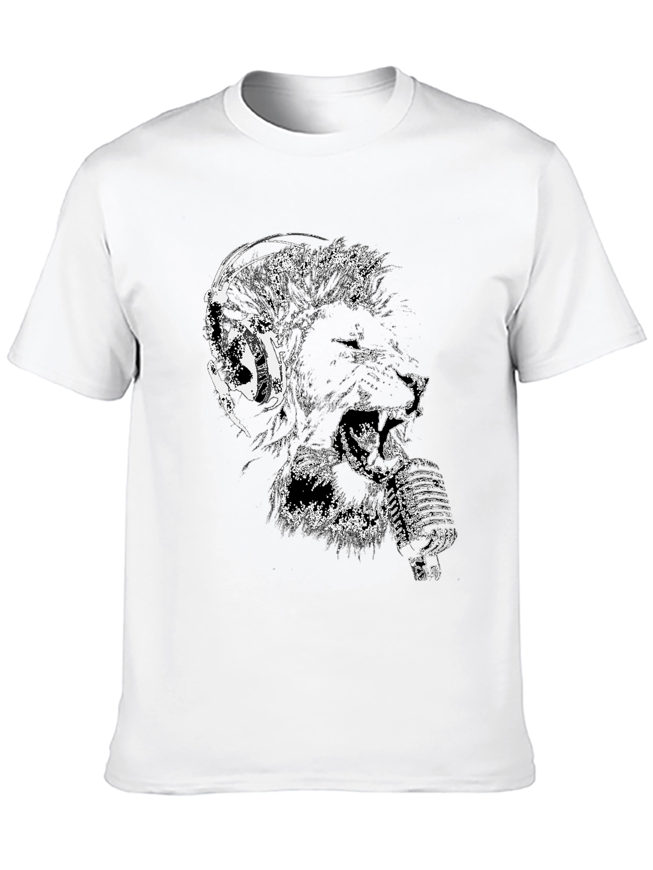 Lion Headphone Music T-Shirt