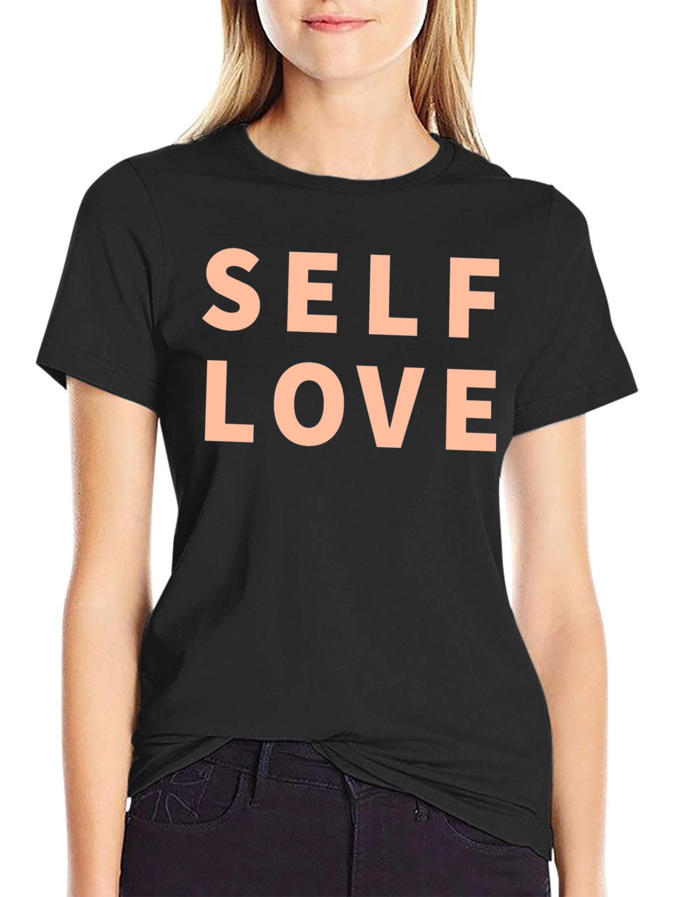Self Love Graphic Tee - Black Cotton T-Shirt