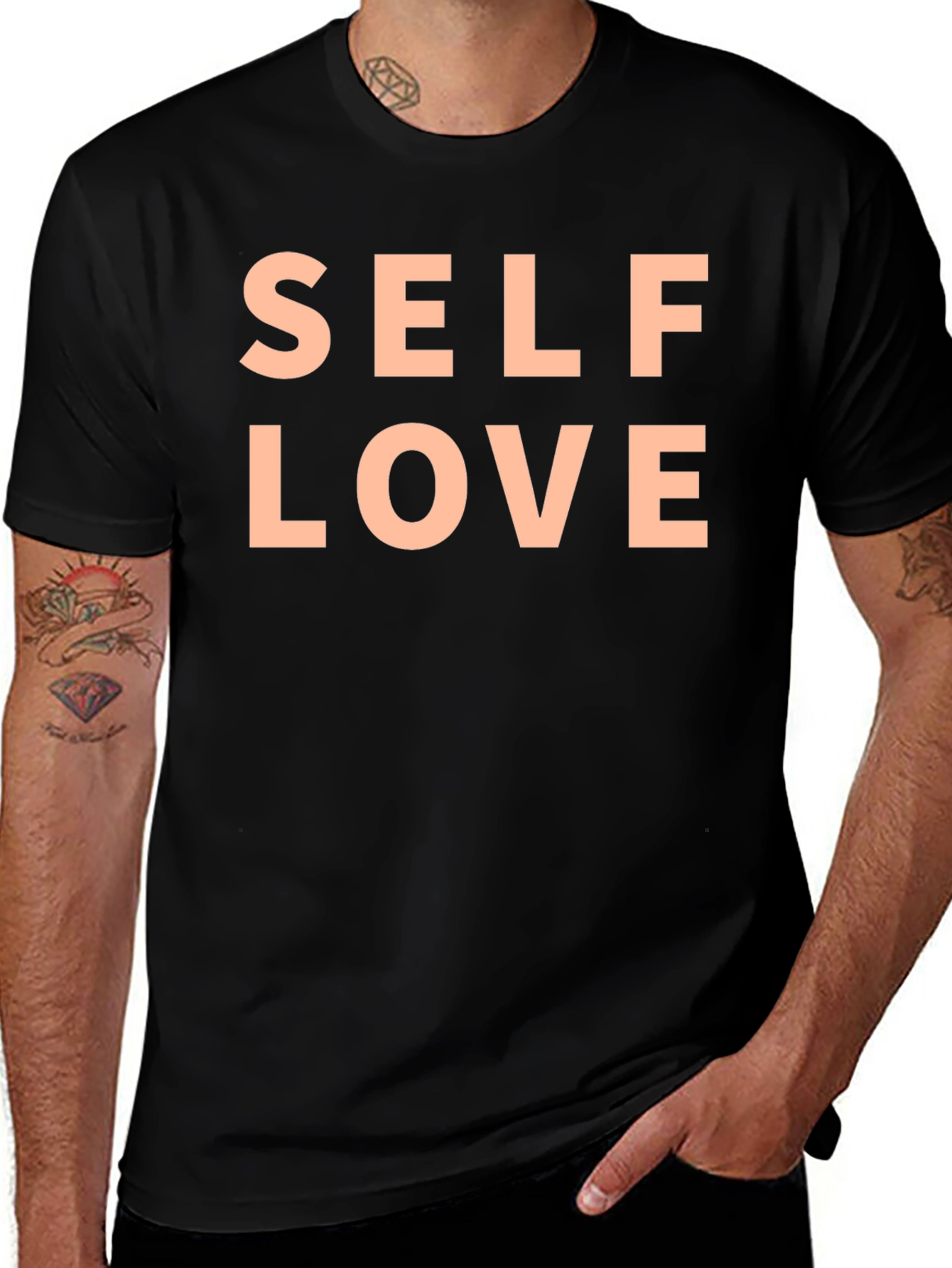 Self Love Graphic Tee - Black Cotton T-Shirt